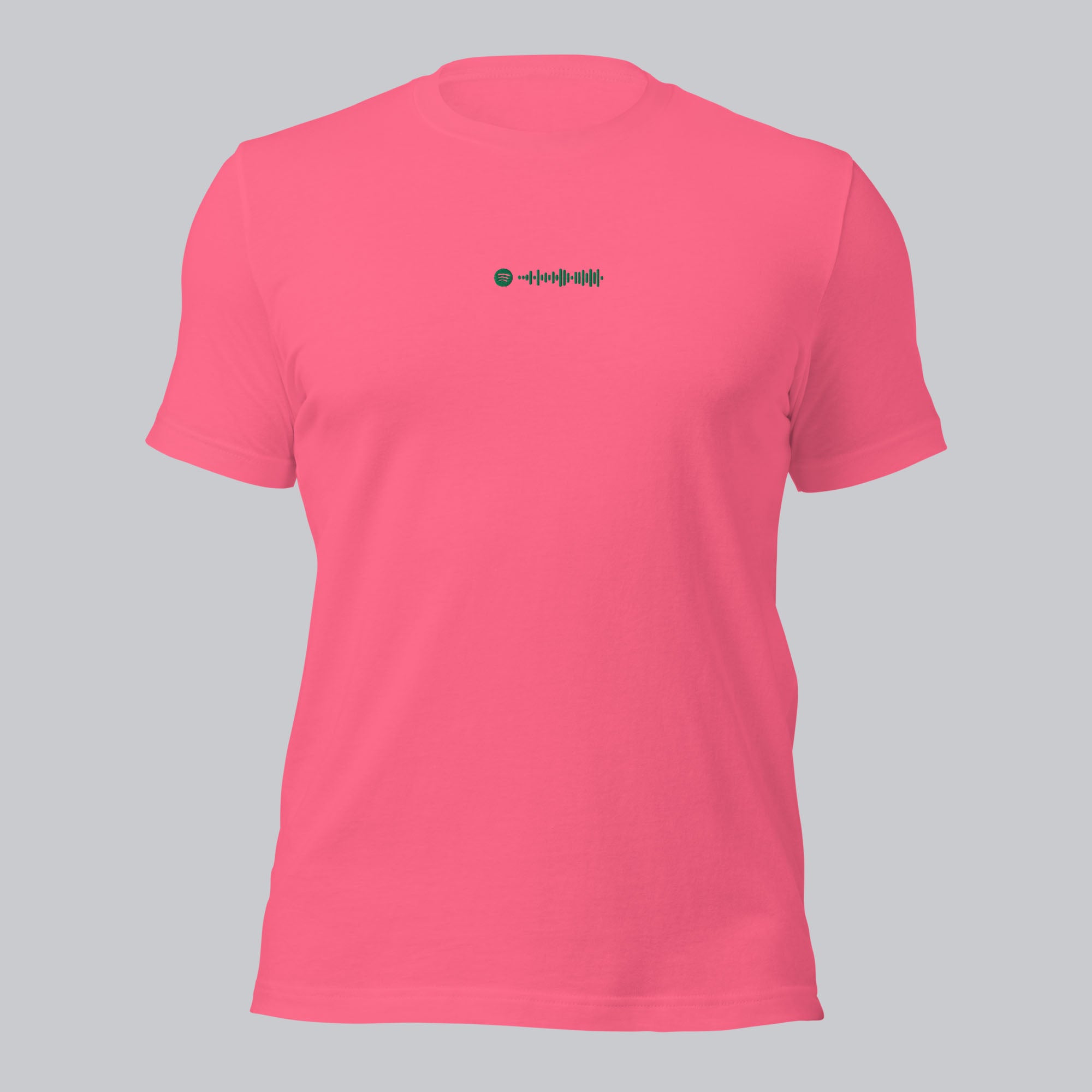 Pink Tshirt with embroidered custom music code