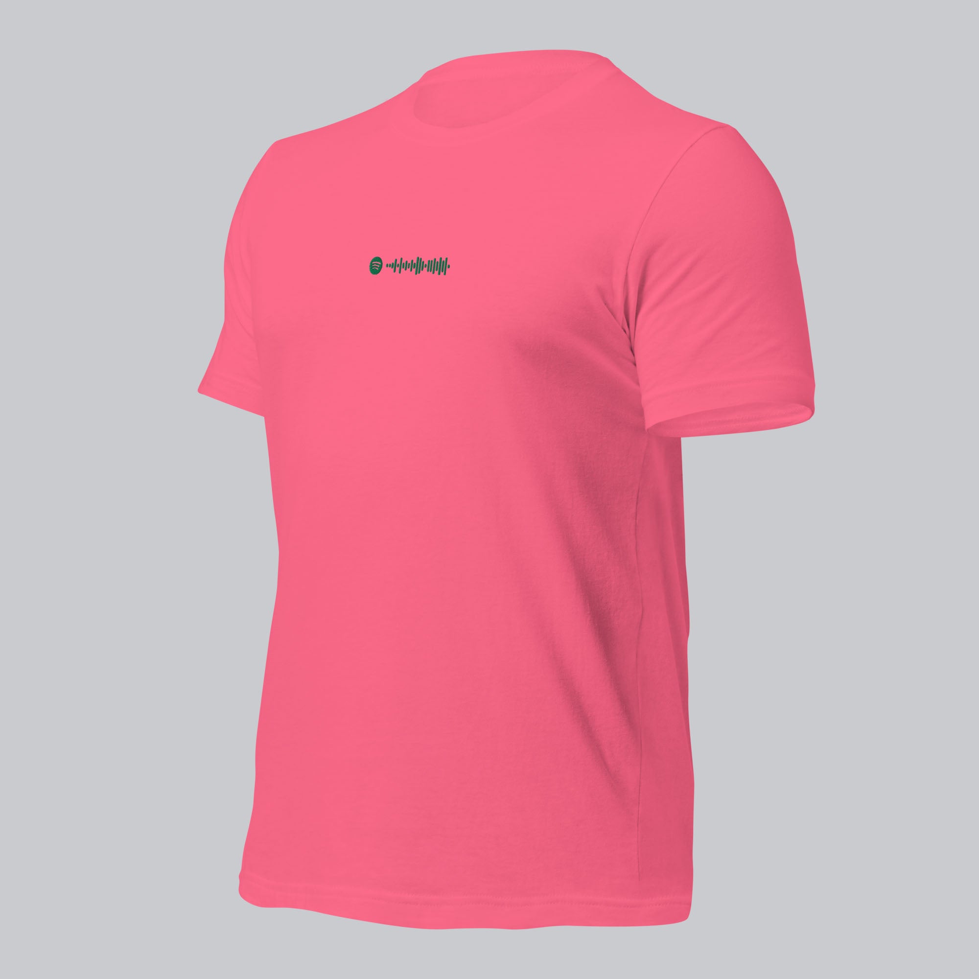 Pink Tshirt with embroidered custom music code