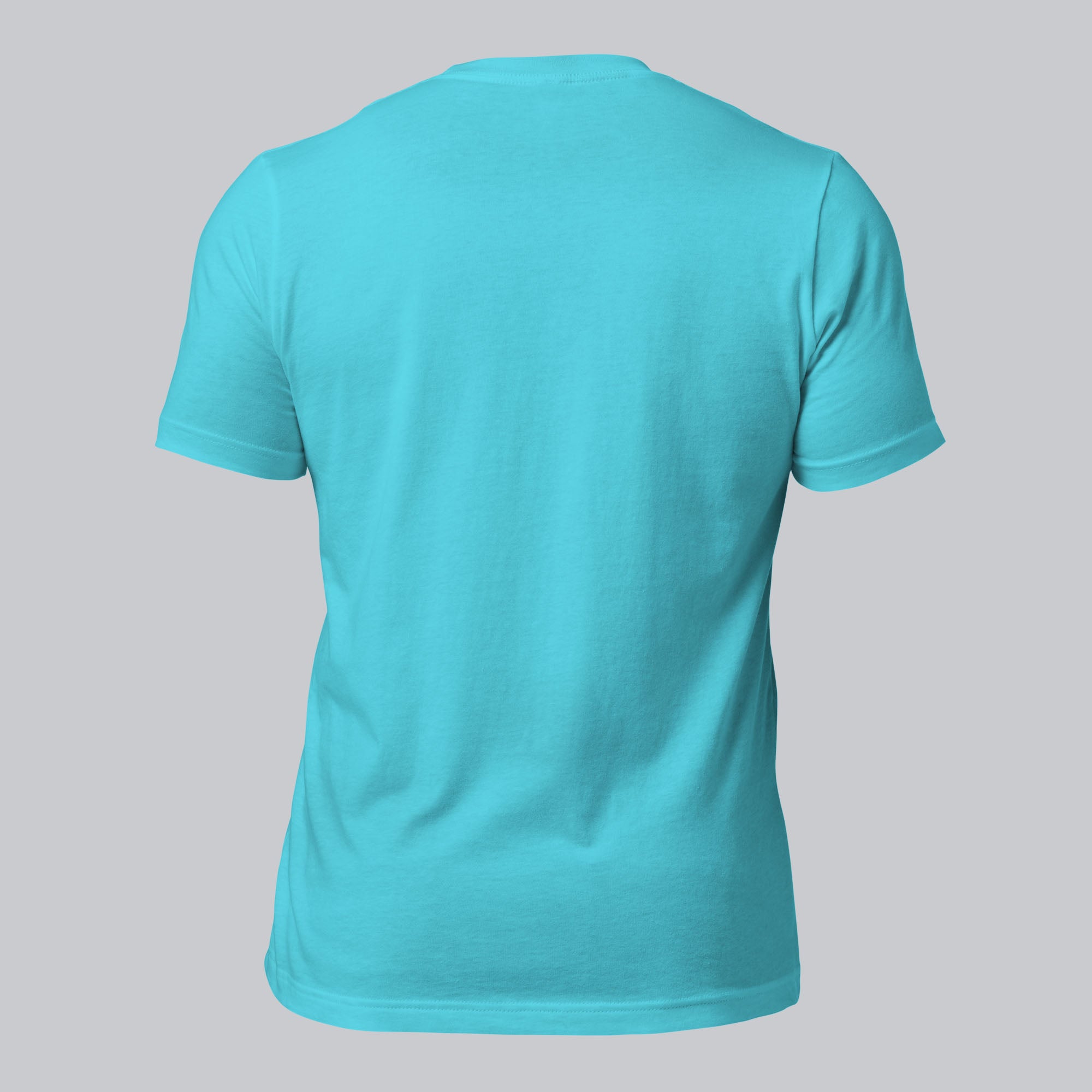 Turquoise Tshirt with embroidered custom music code