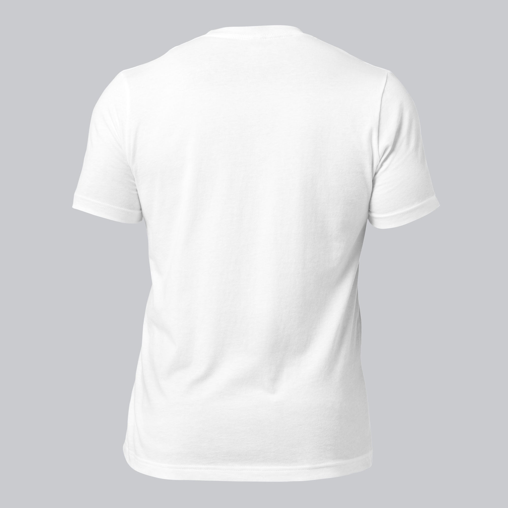 White unisex tshirt with custom music code