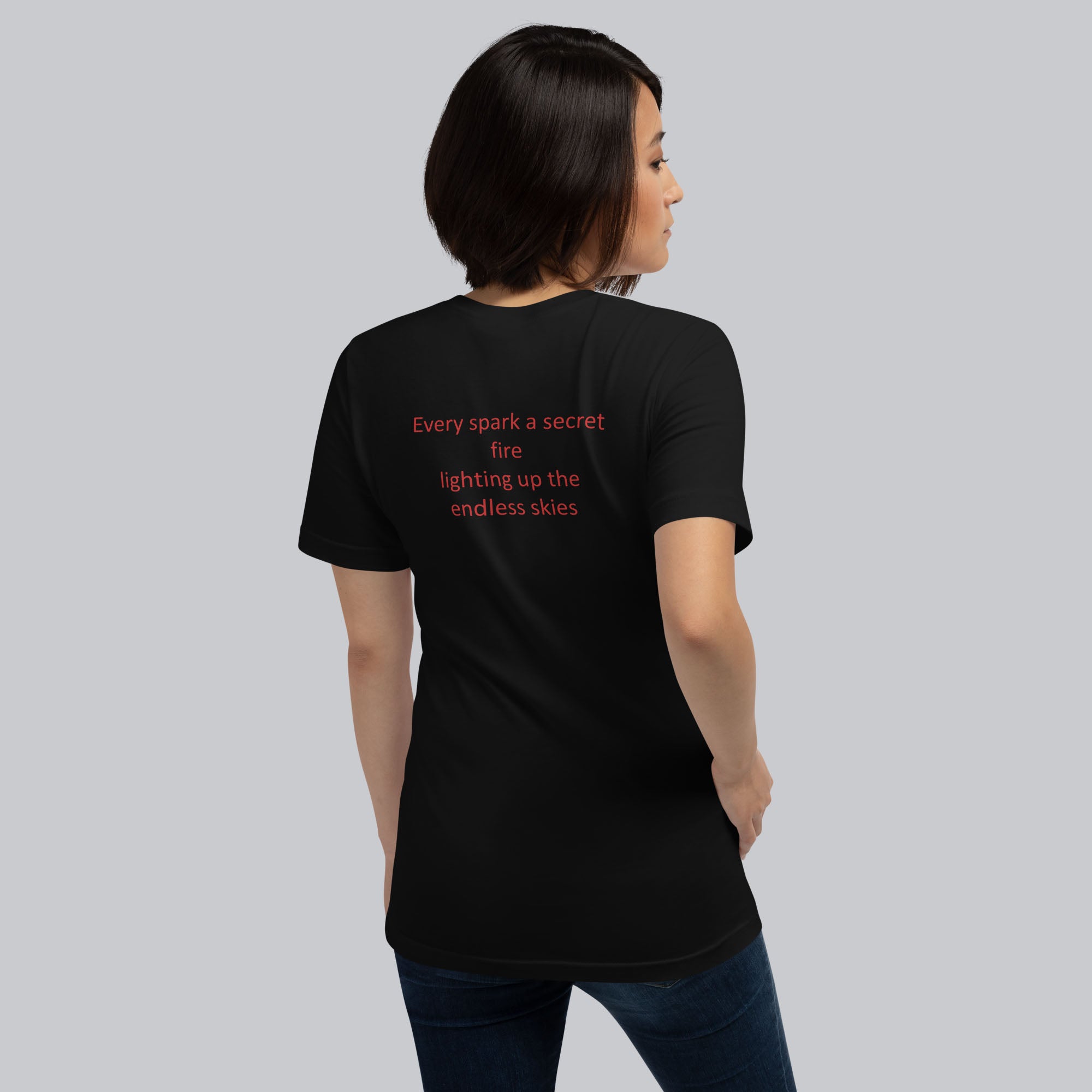Black Tshirt with printed custom music code and text
