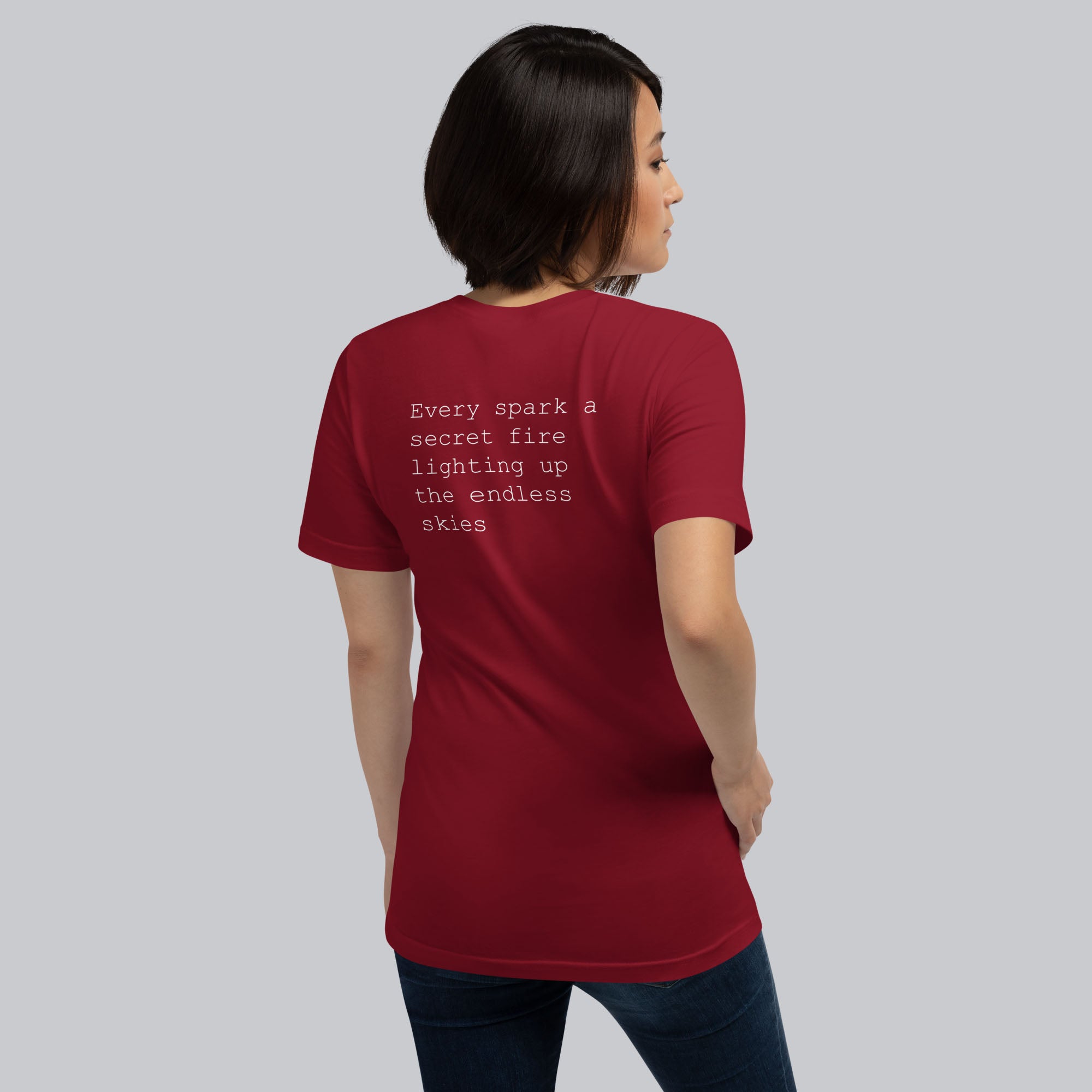 Bordeaux Tshirt with printed custom music code and text