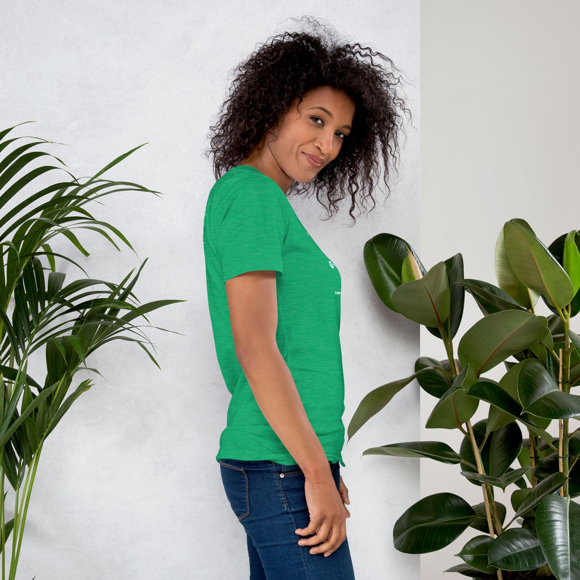 Green Tshirt with printed custom music code and text