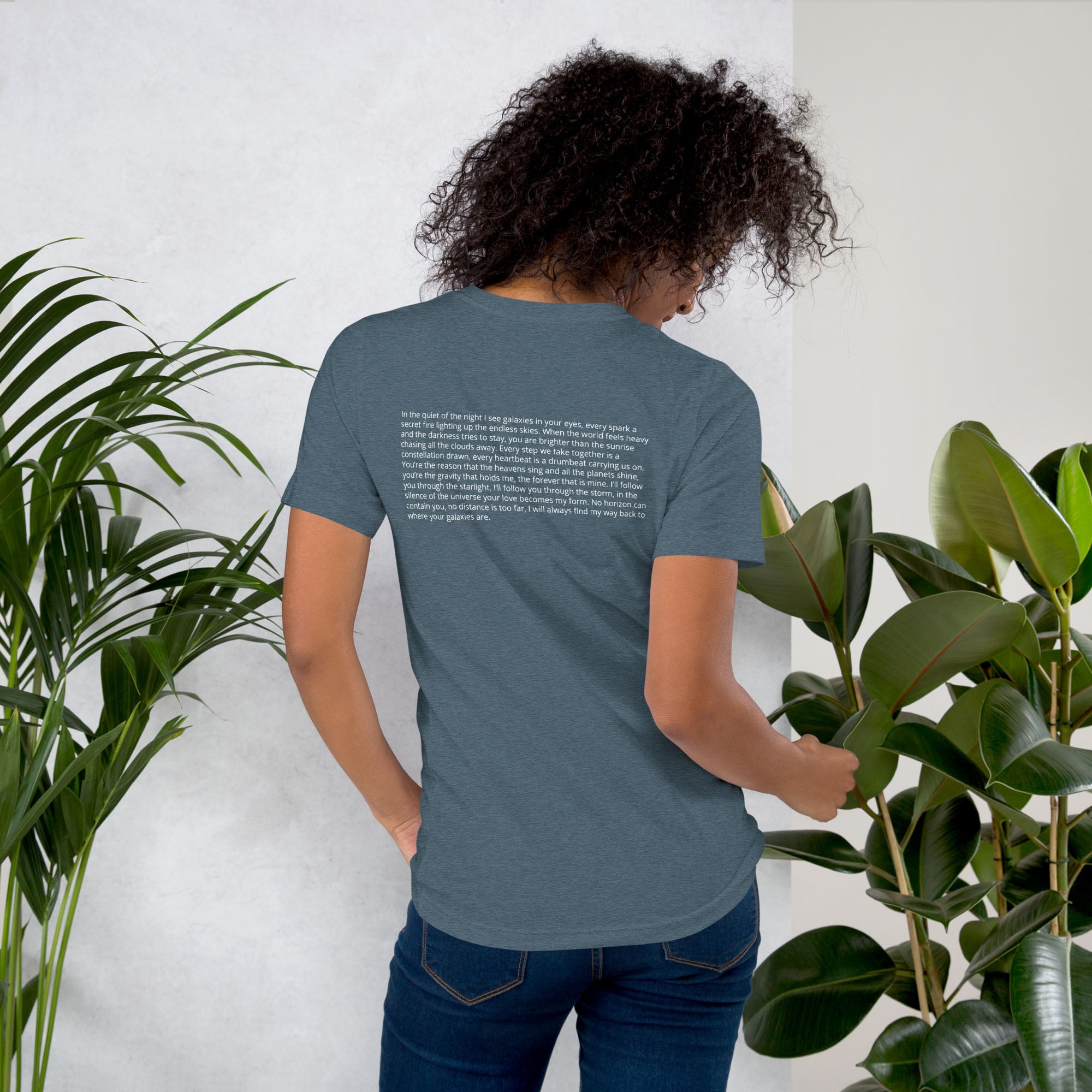 Dark grey Tshirt with printed custom music code and text