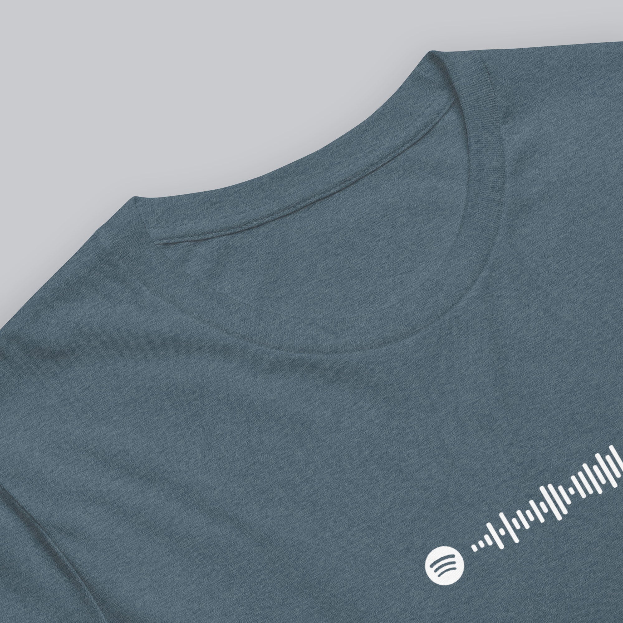 Dark grey Tshirt with printed custom music code and text