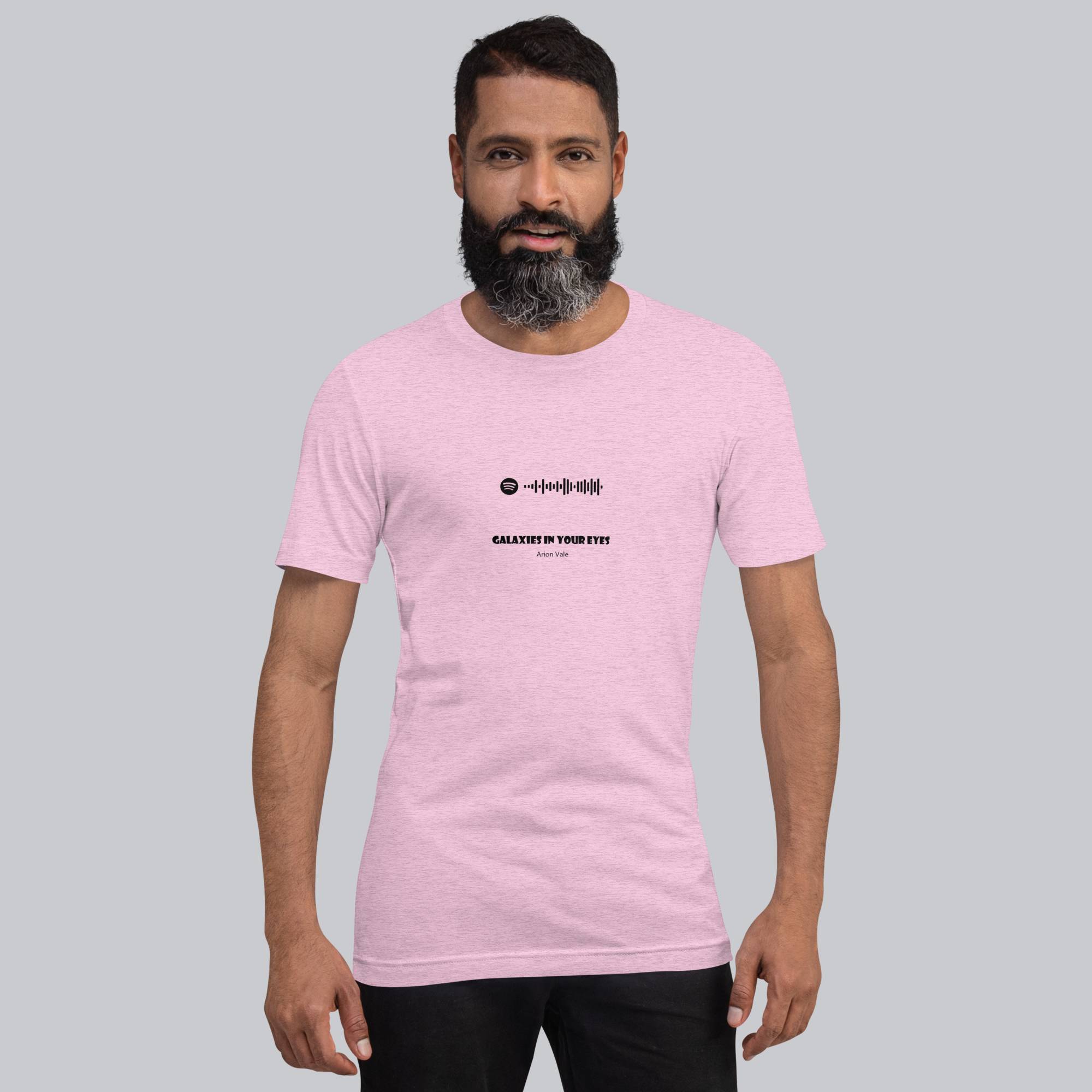 Lilac Tshirt with printed custom music code and text
