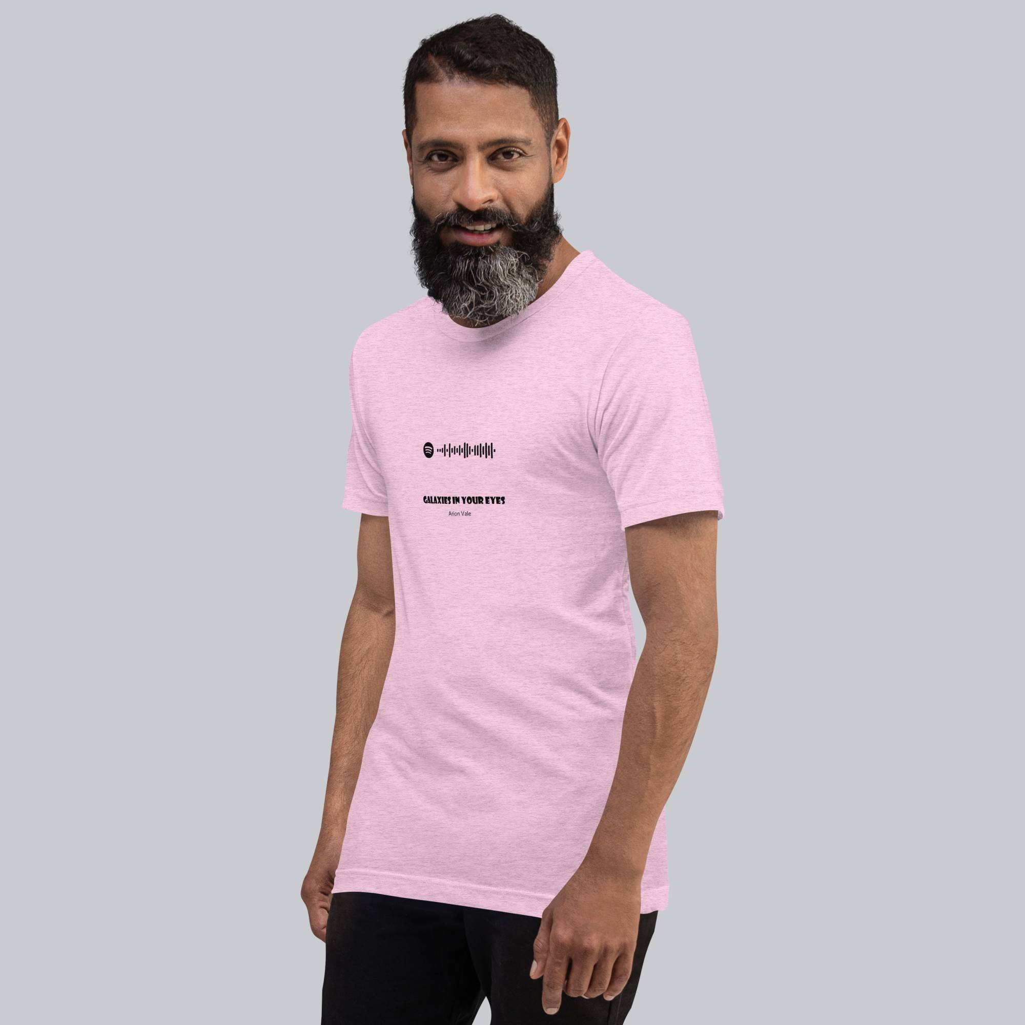 Lilac Tshirt with printed custom music code and text