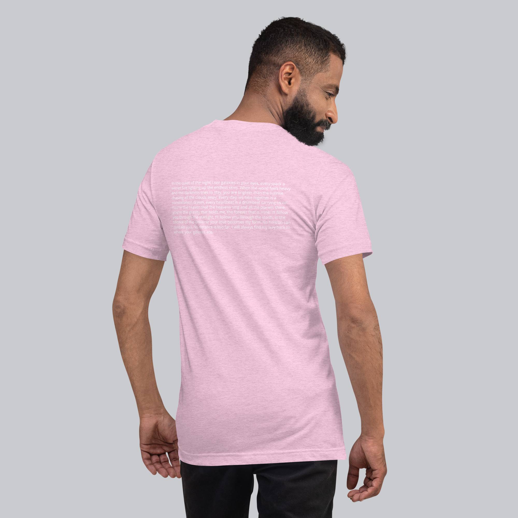 Lilac Tshirt with printed custom music code and text