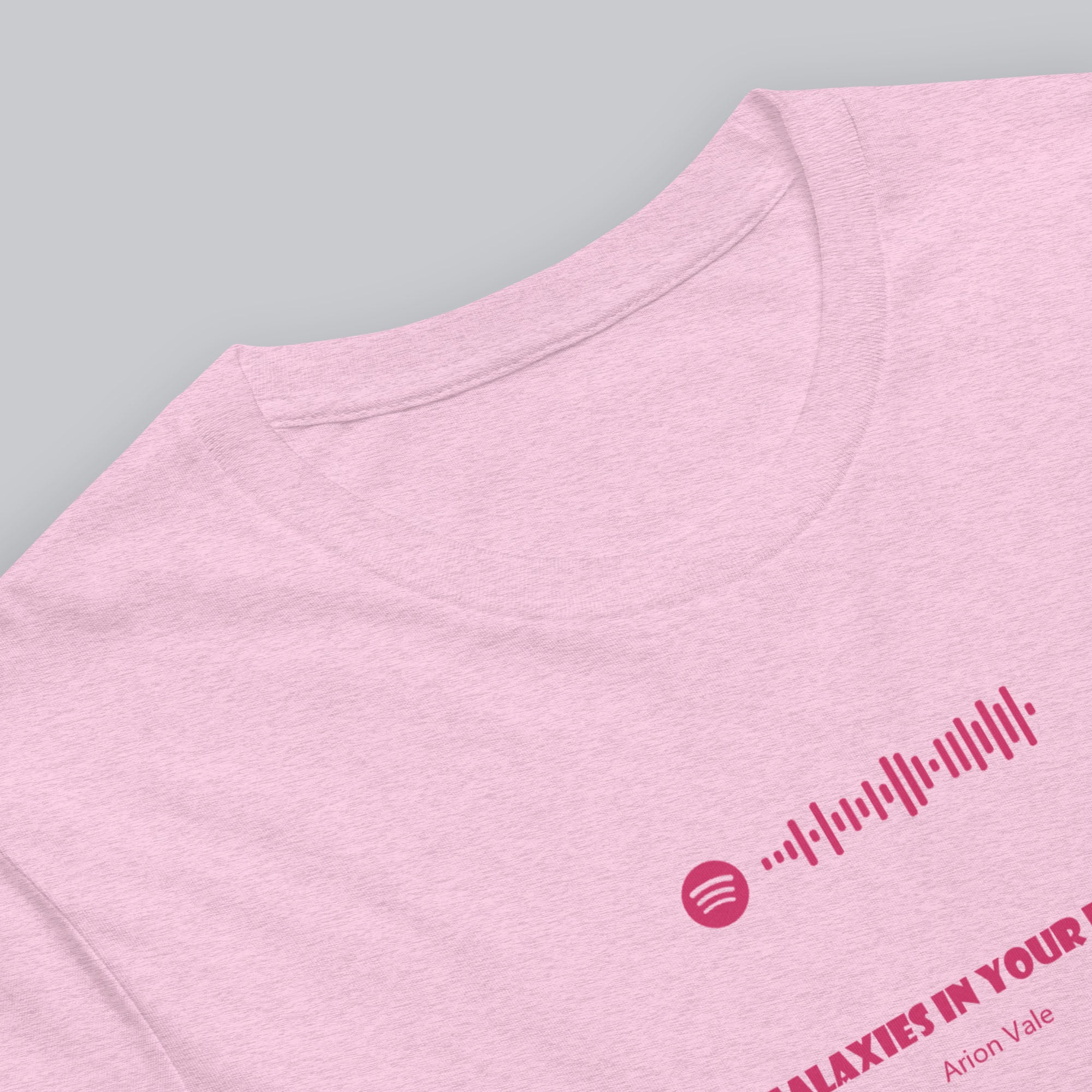 Lilac Tshirt with printed custom music code and text