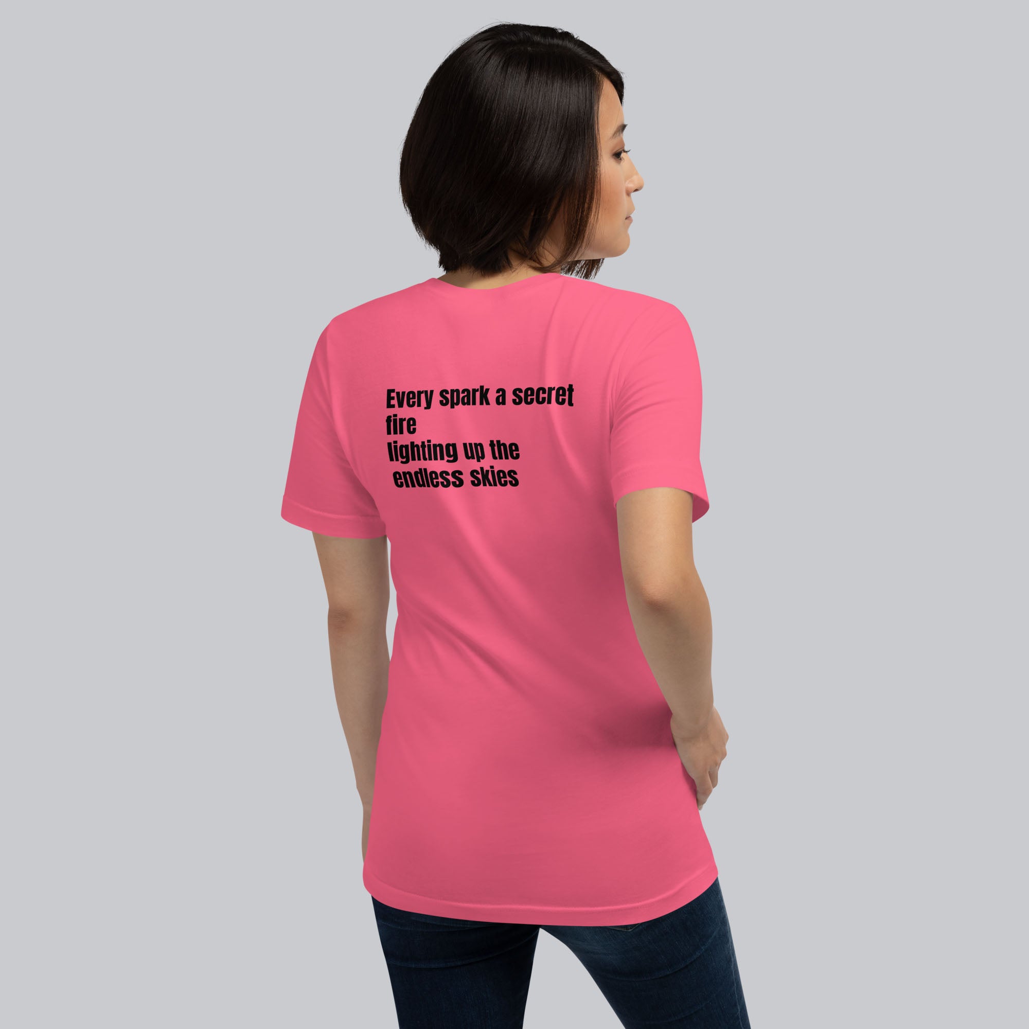 Pink Tshirt with printed custom music code and text