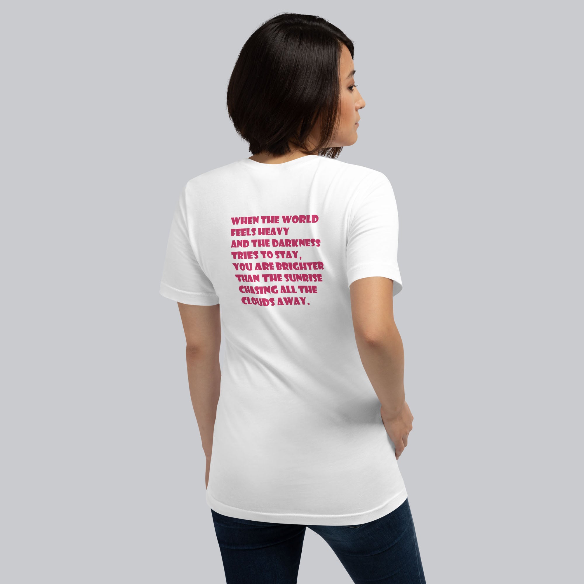 White Tshirt with printed custom music code and text