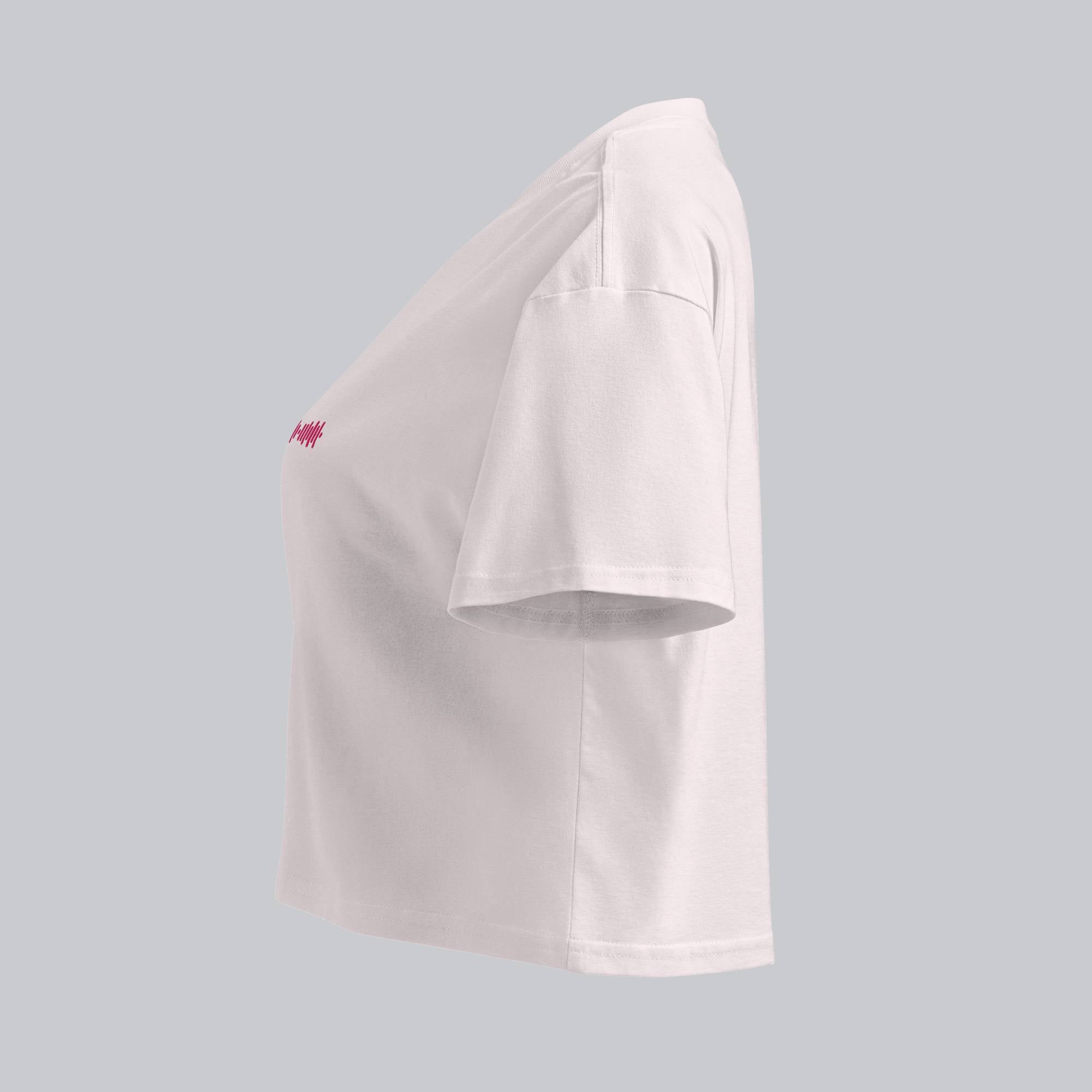 Light Pink Crop Top tshirt with custom Music Code