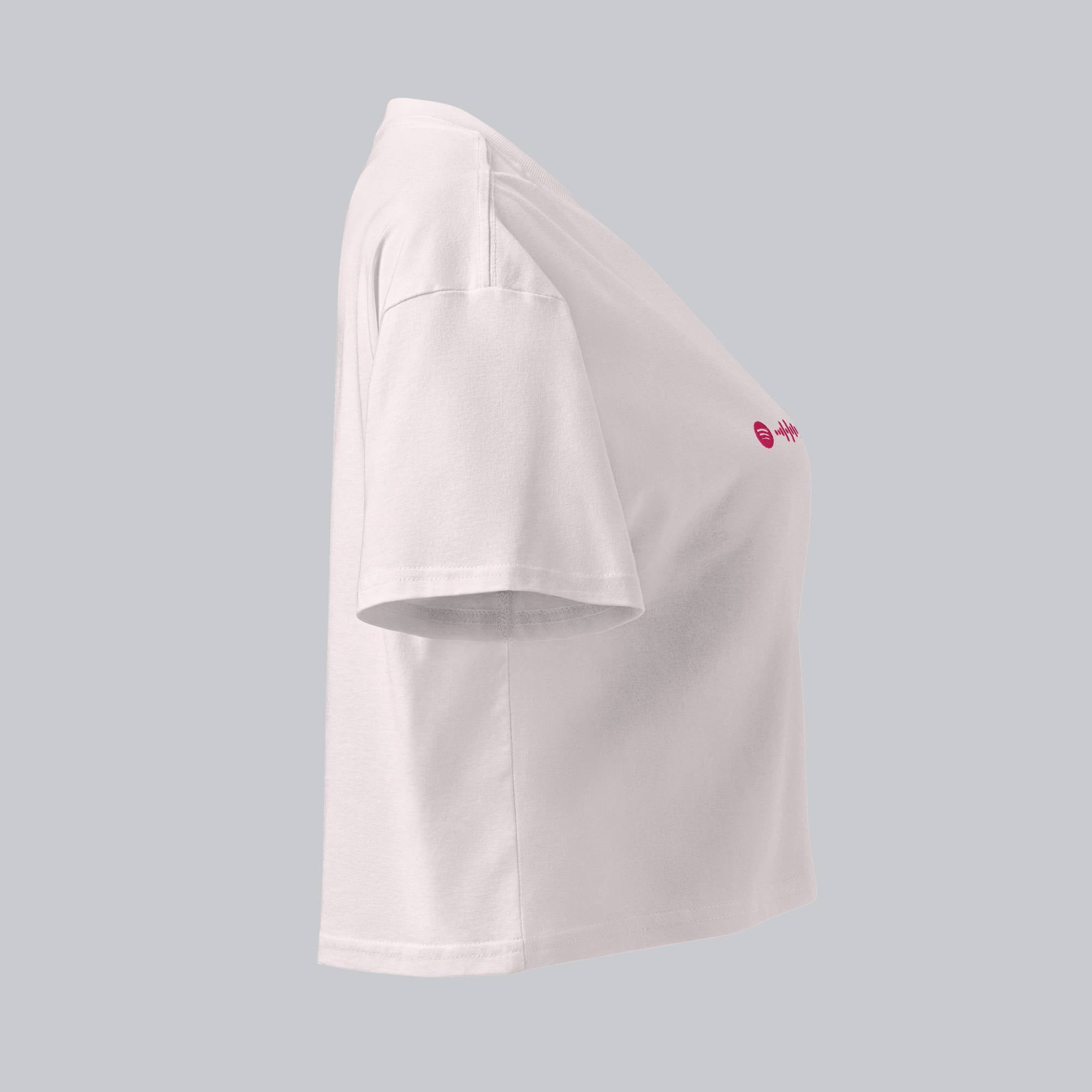 Light Pink Crop Top tshirt with custom Music Code
