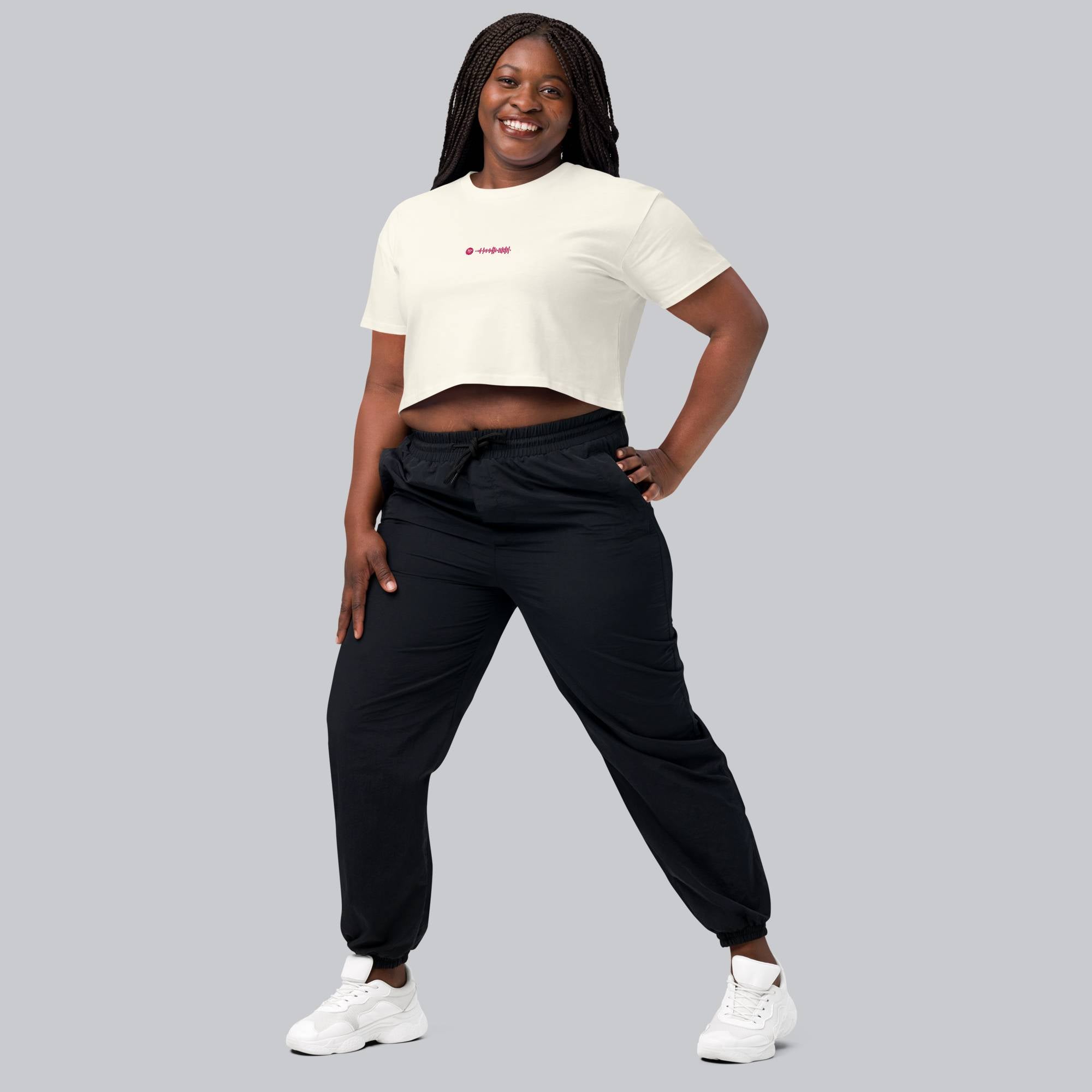 Light yellow Crop Top tshirt with custom Music Code