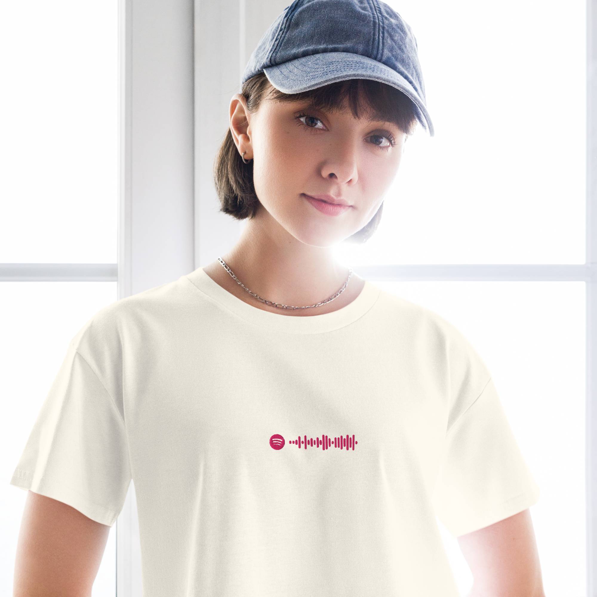 Light yellow Crop Top tshirt with custom Music Code