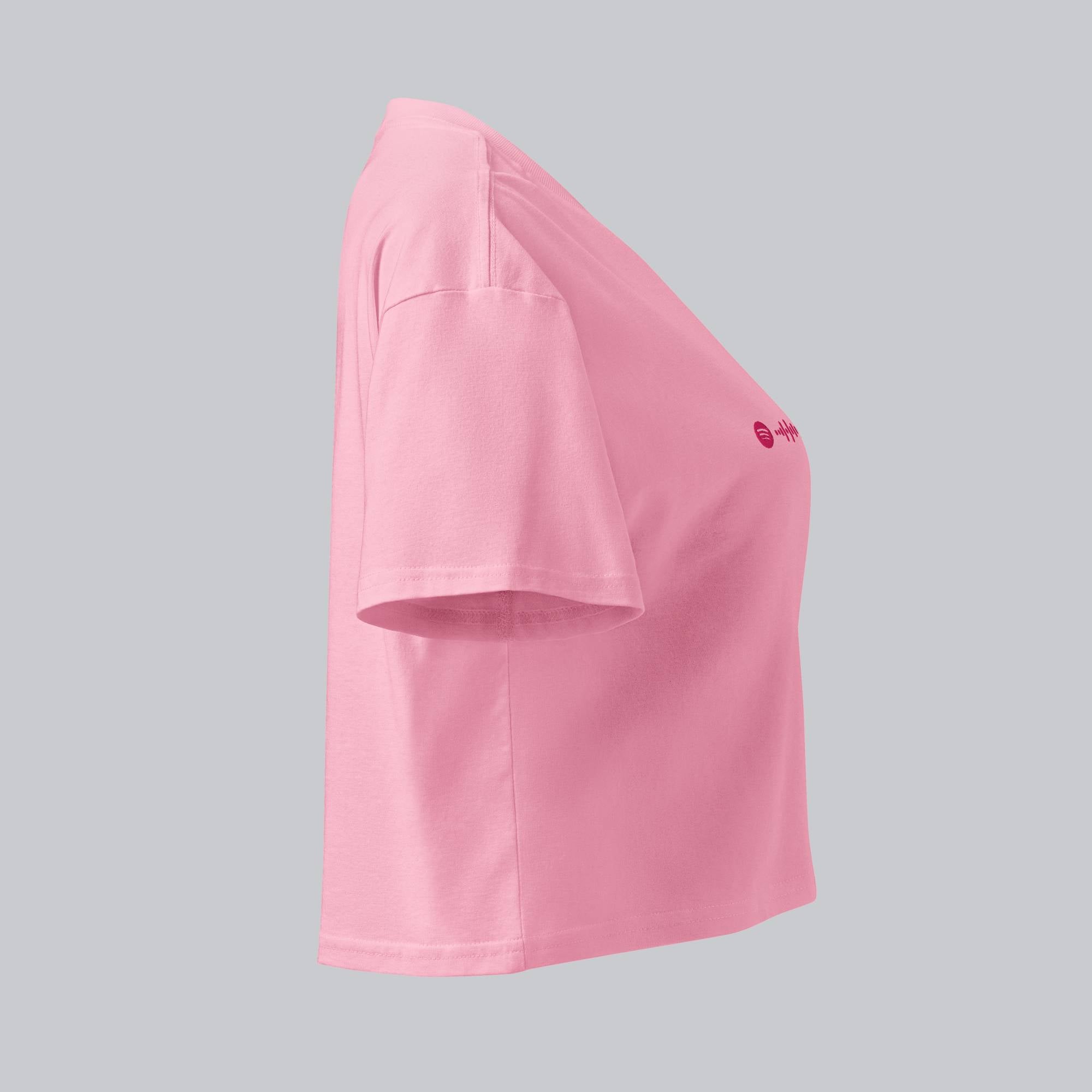 Pink Crop Top tshirt with custom Music Code