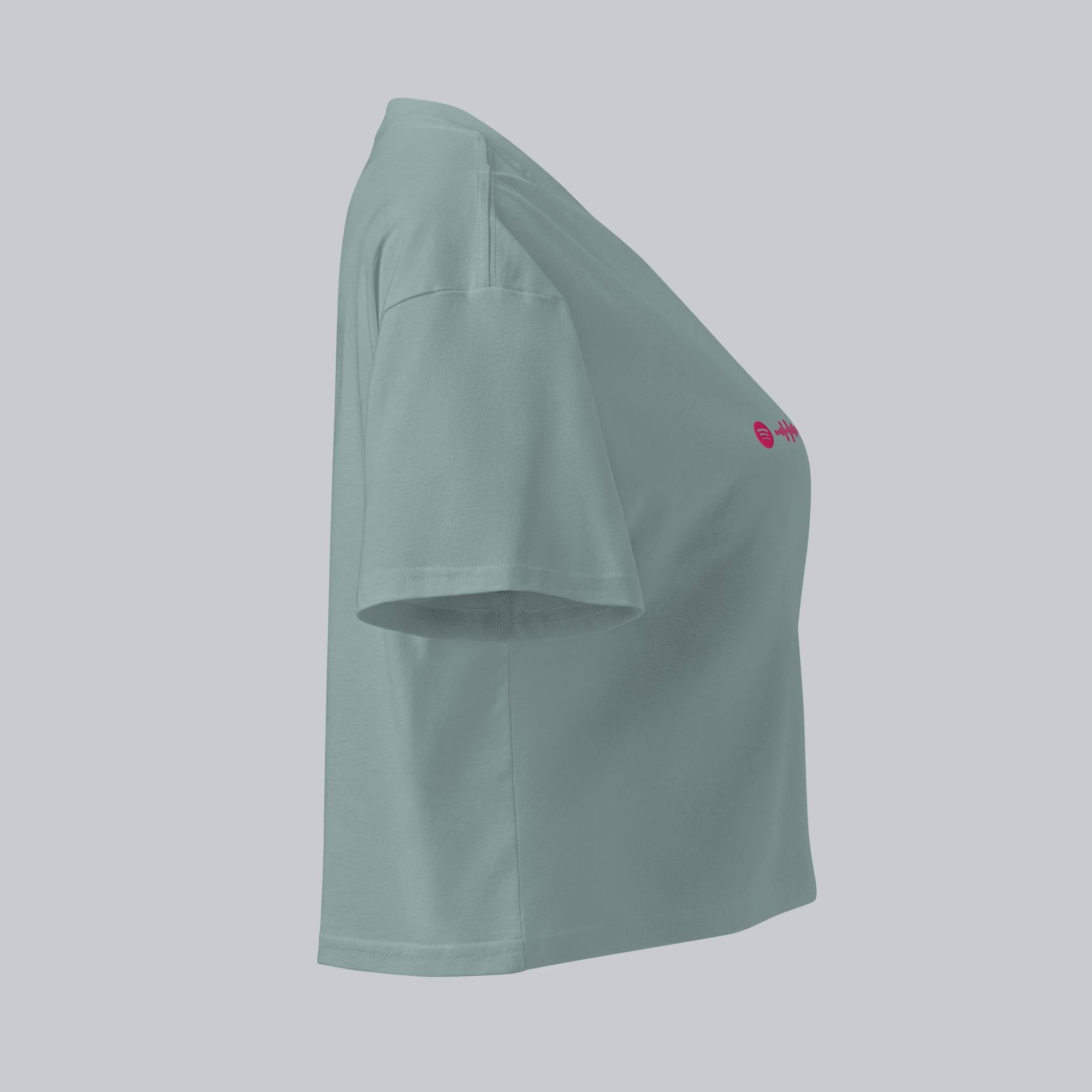 Slate Crop Top tshirt with custom Music Code