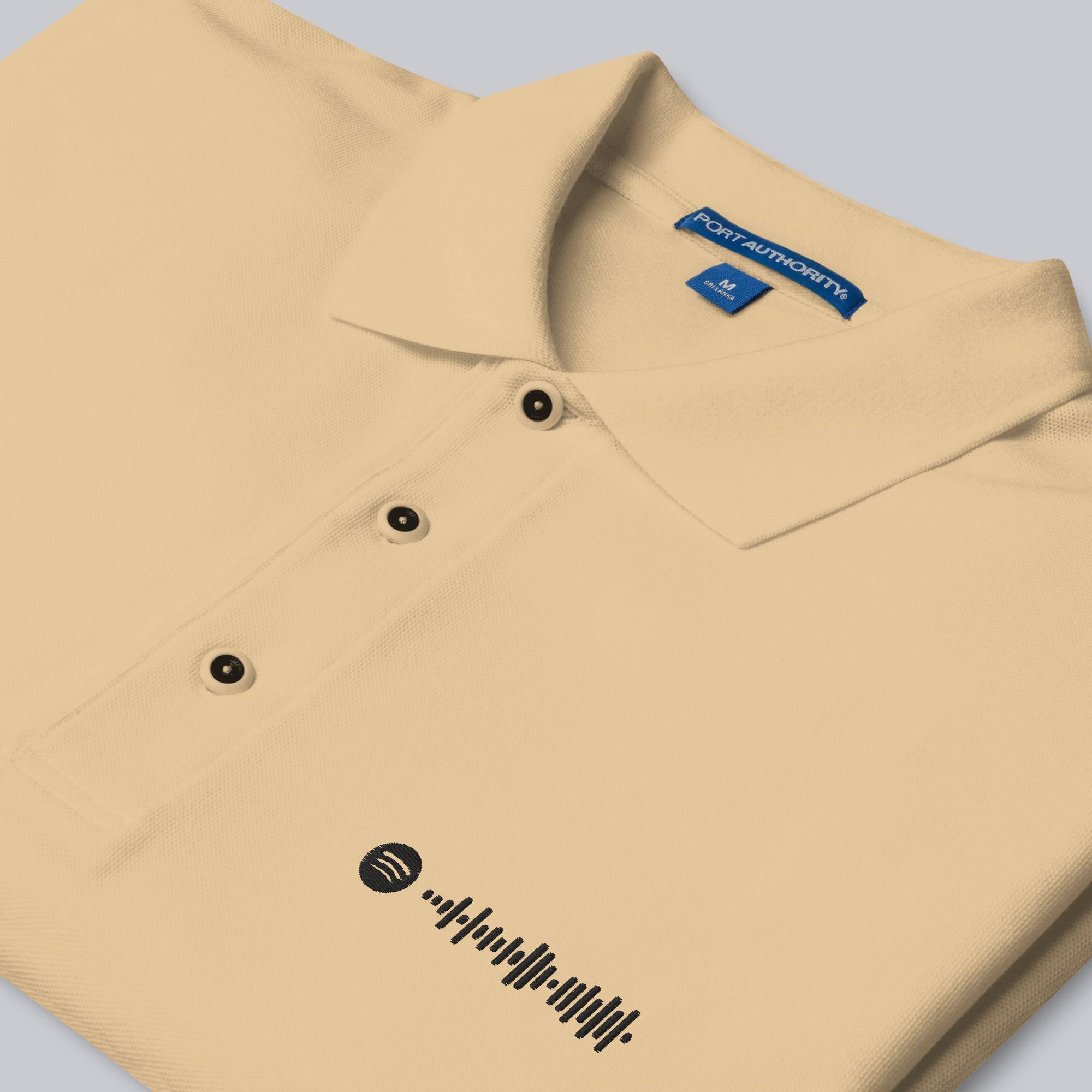 Beige Polo Tshirt with custom Music Code