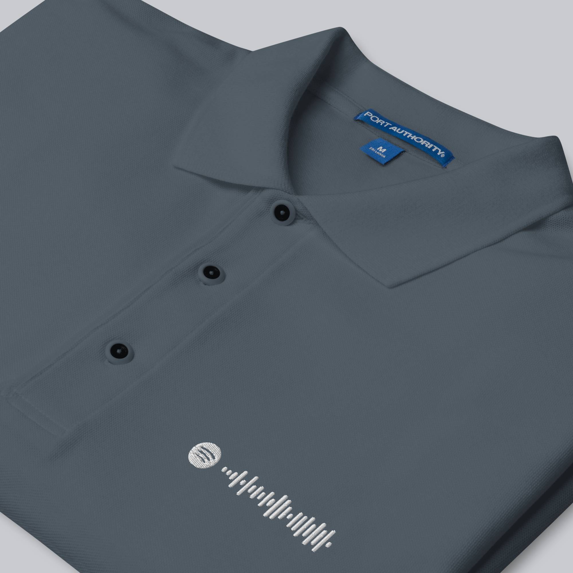 Dark grey Polo Tshirt with custom Music Code