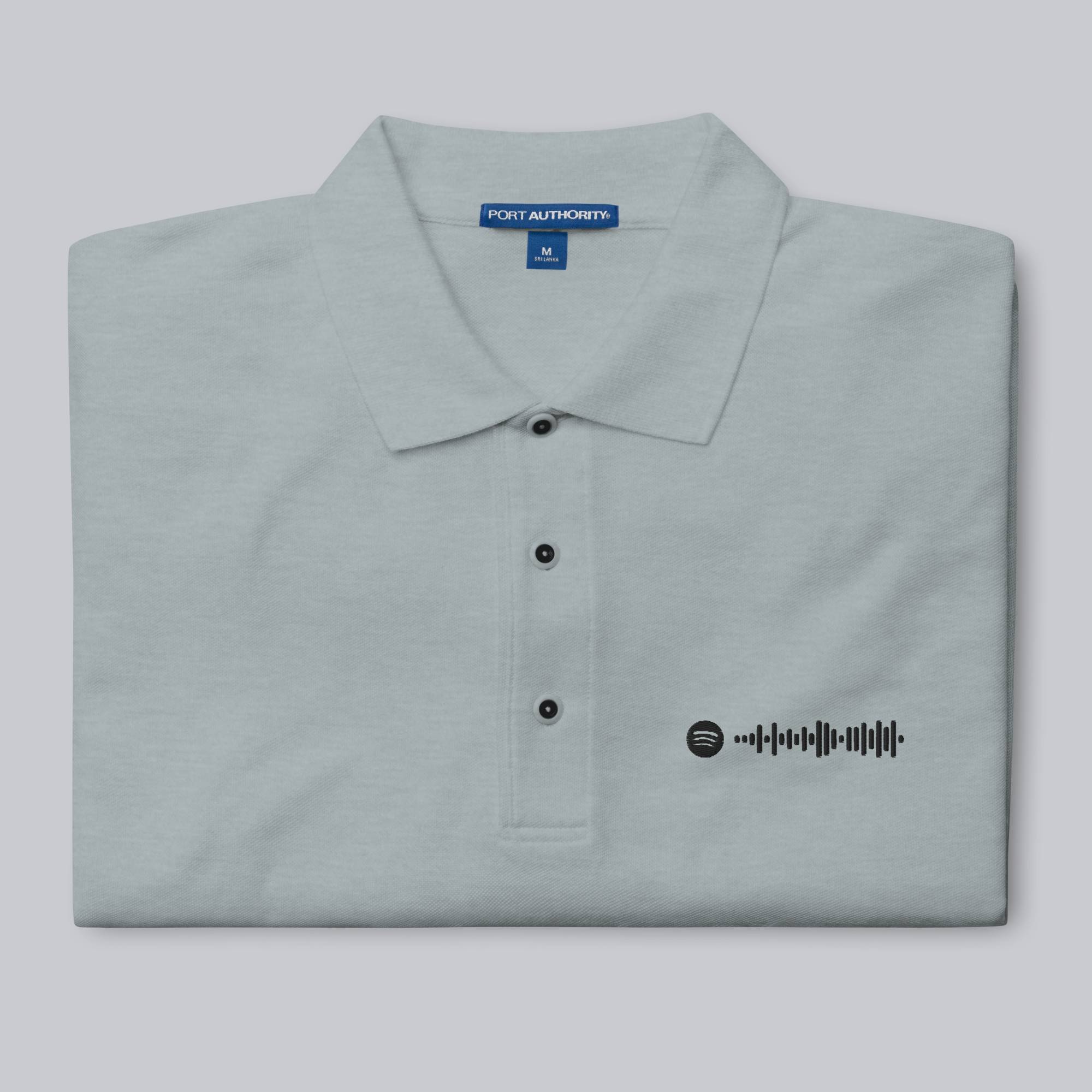 Grey Polo Tshirt with custom Music Code