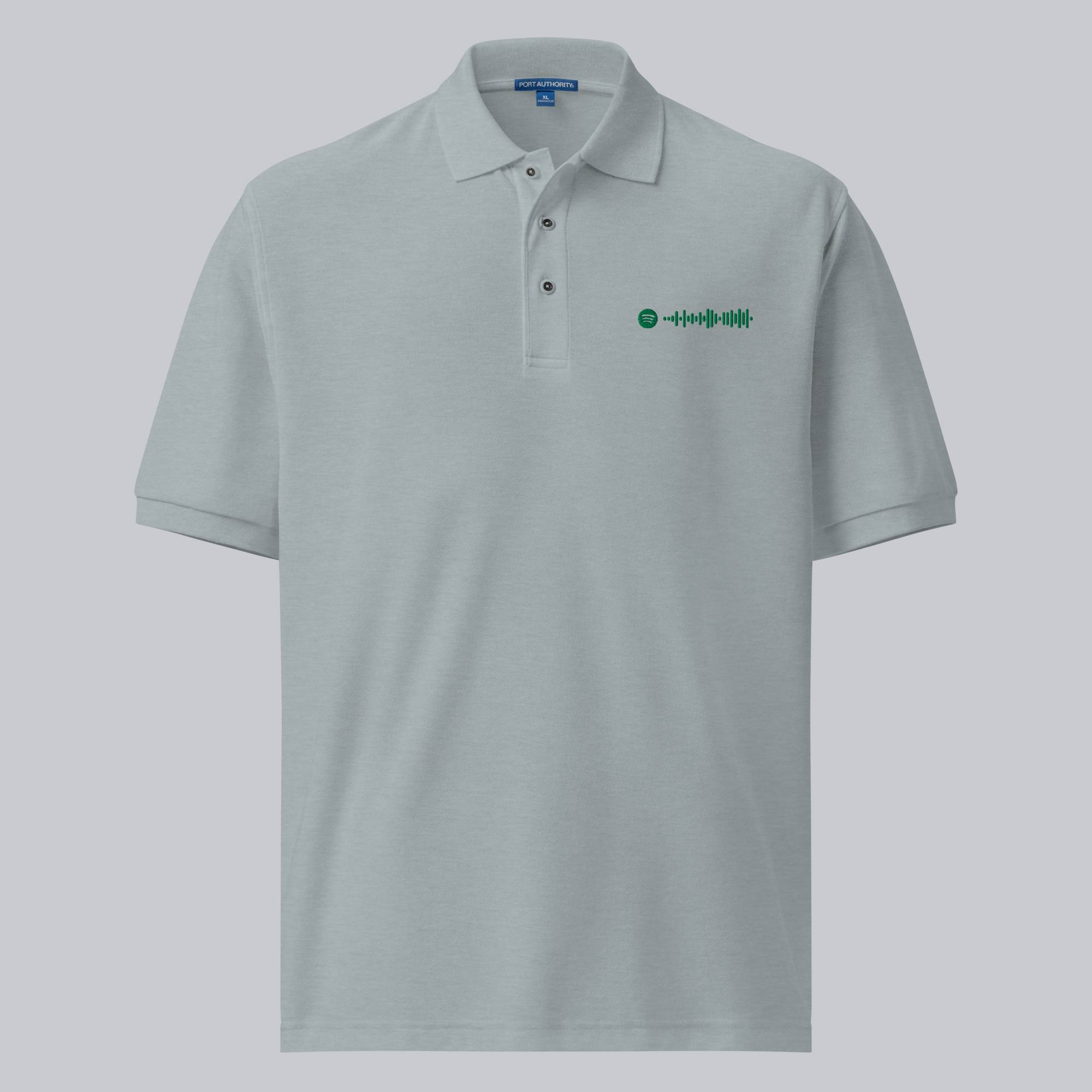 Grey Polo Tshirt with custom Music Code