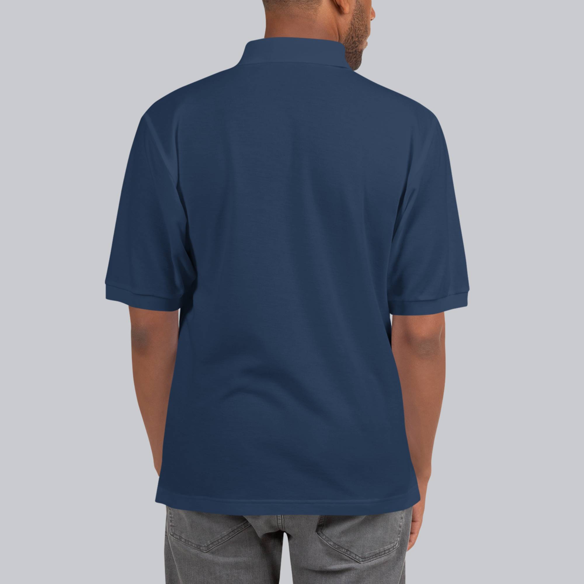 Navy Polo Tshirt with custom Music Code