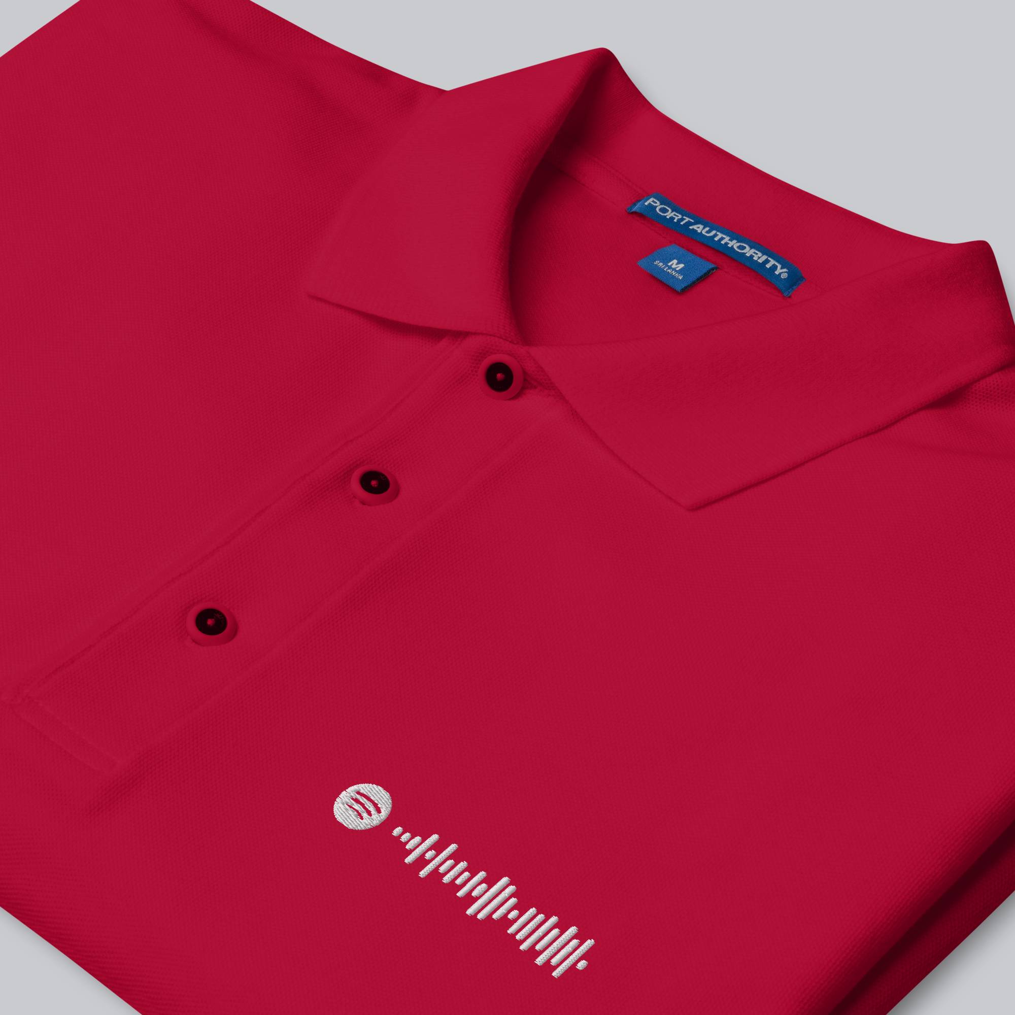 Red Polo Tshirt with custom Music Code