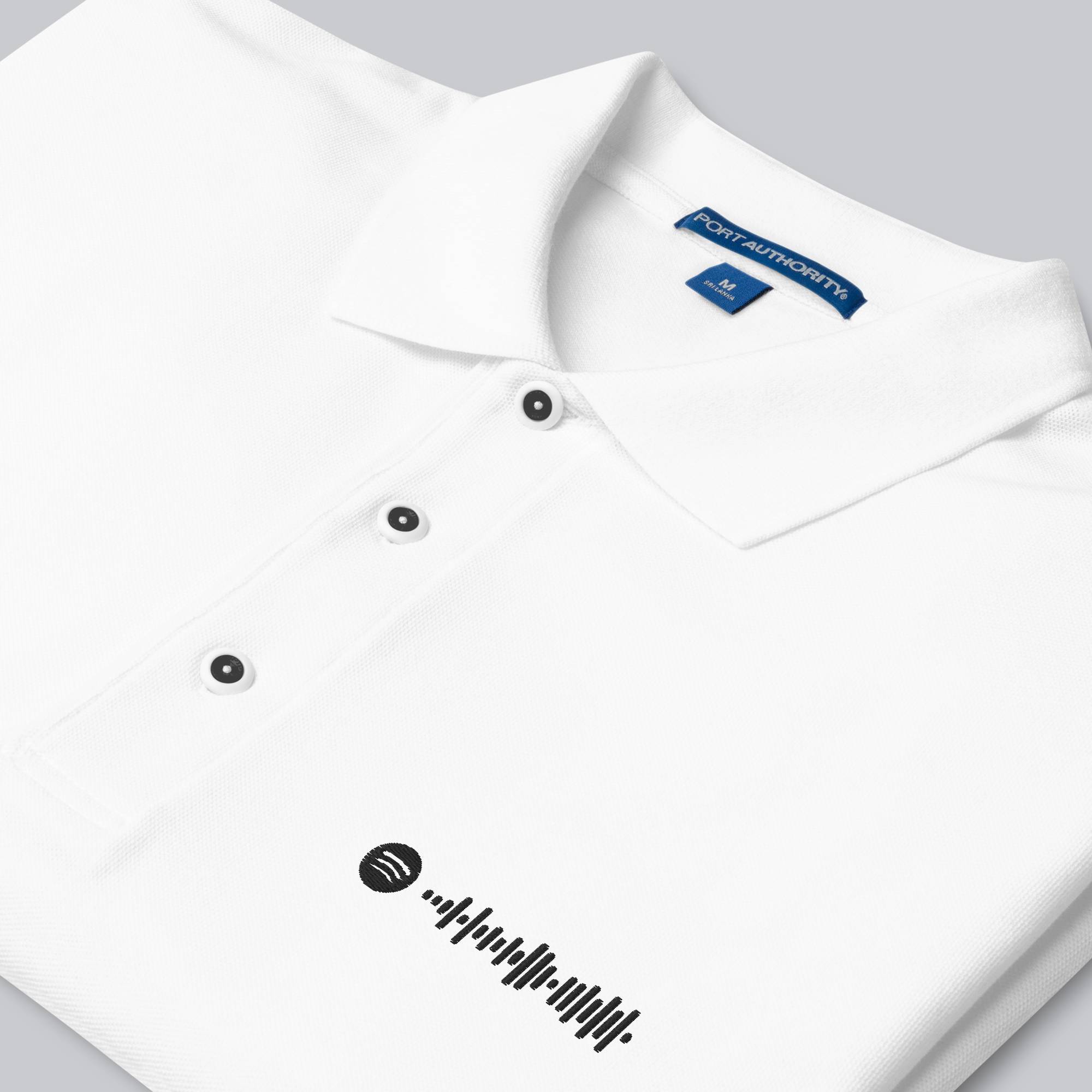 White Polo Tshirt with custom Music Code