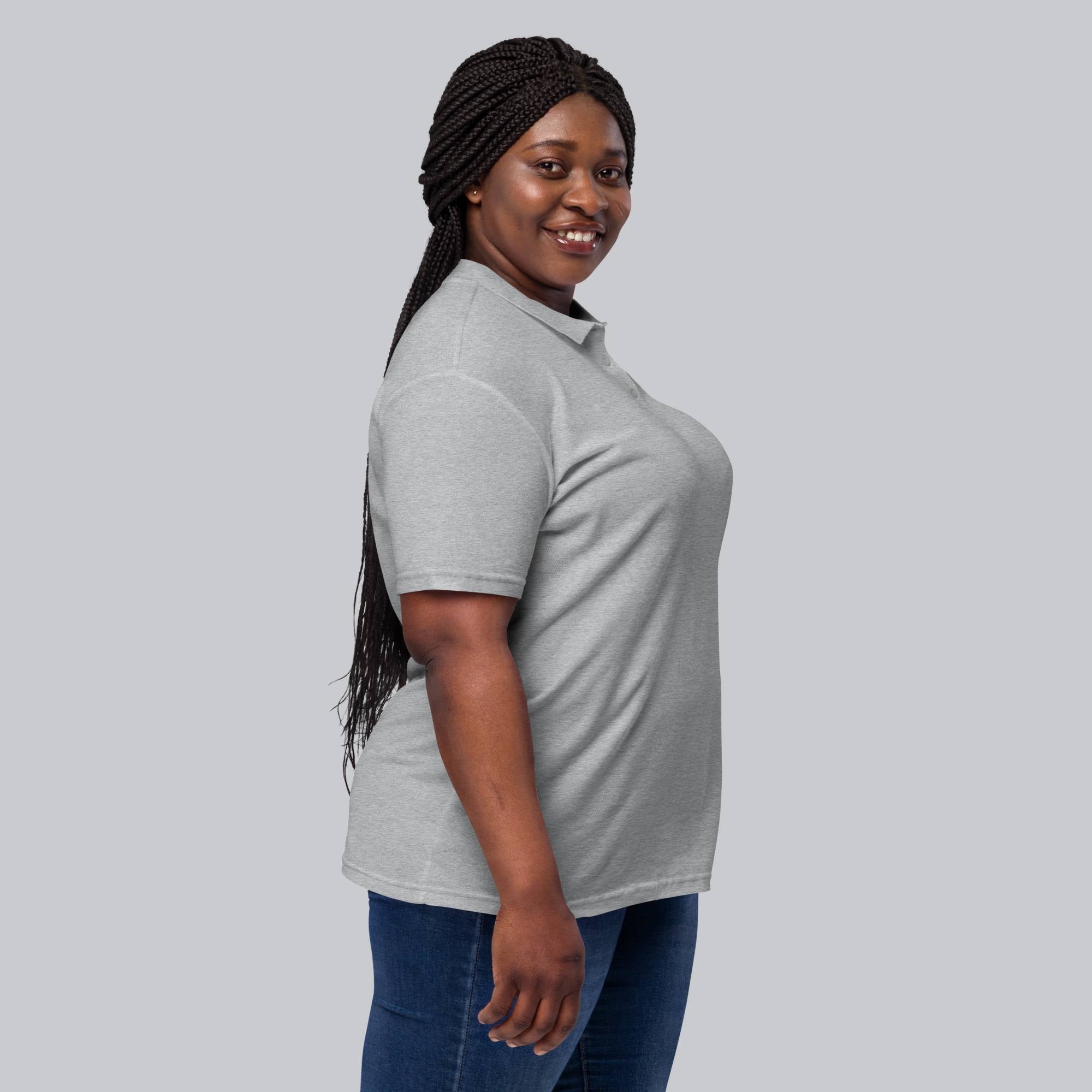 Grey Women Polo Tshirt with custom Music Code