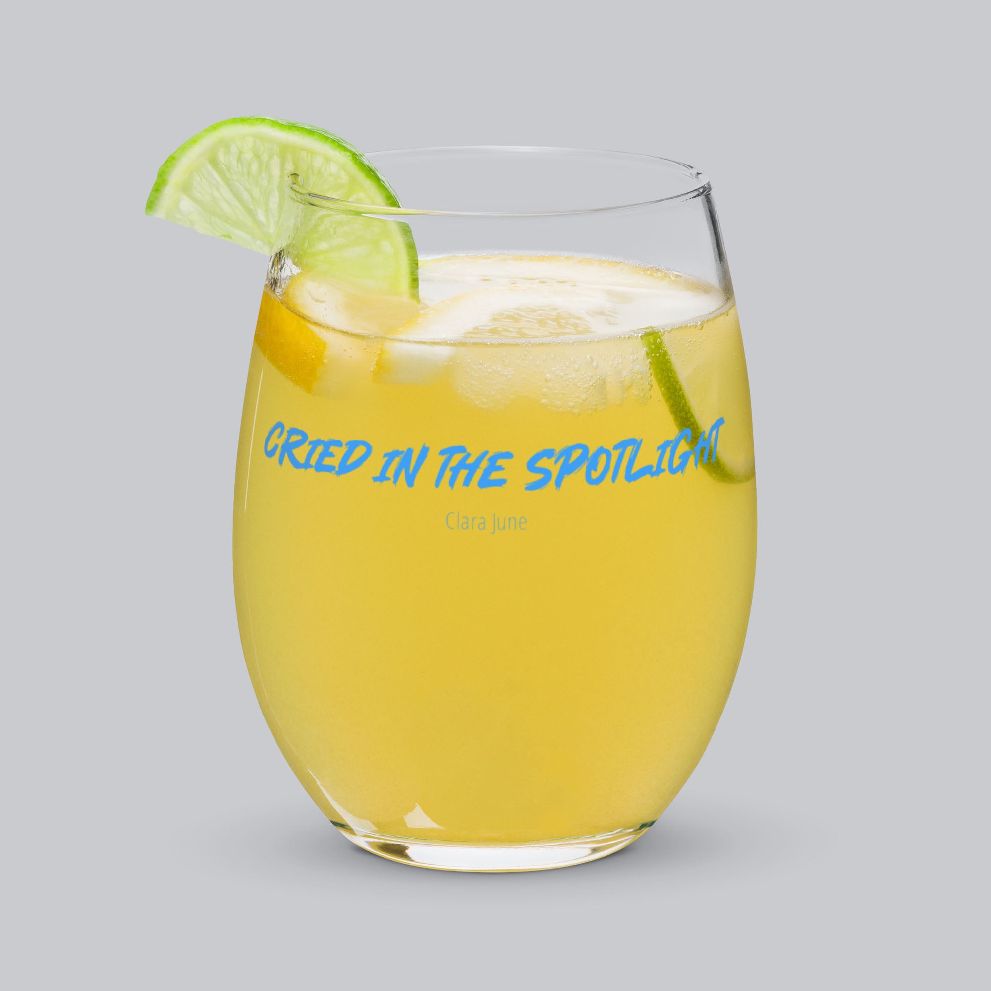 Stemless Wine Glass with custom Music Code