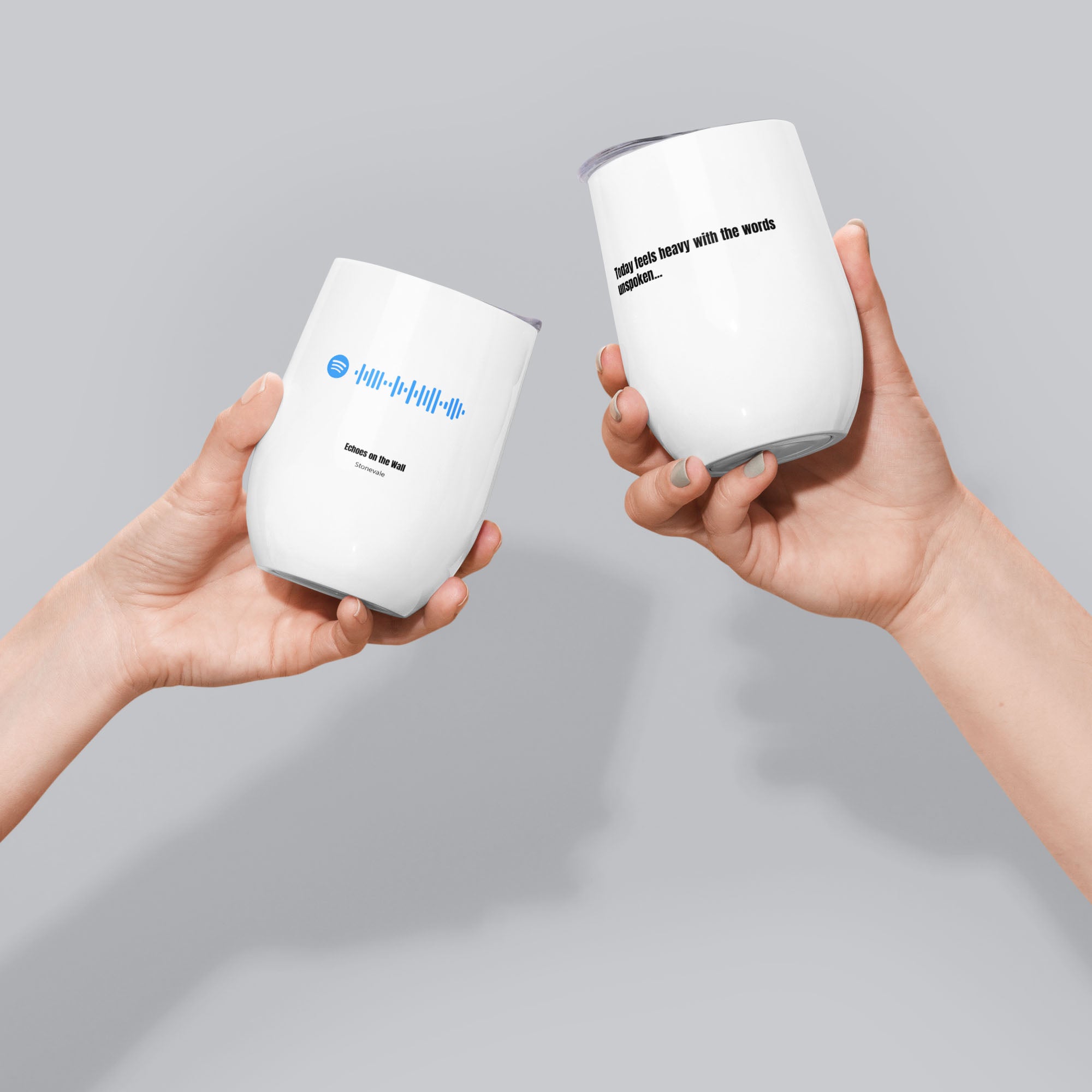 Wine Tumbler with custom Music Code of your song