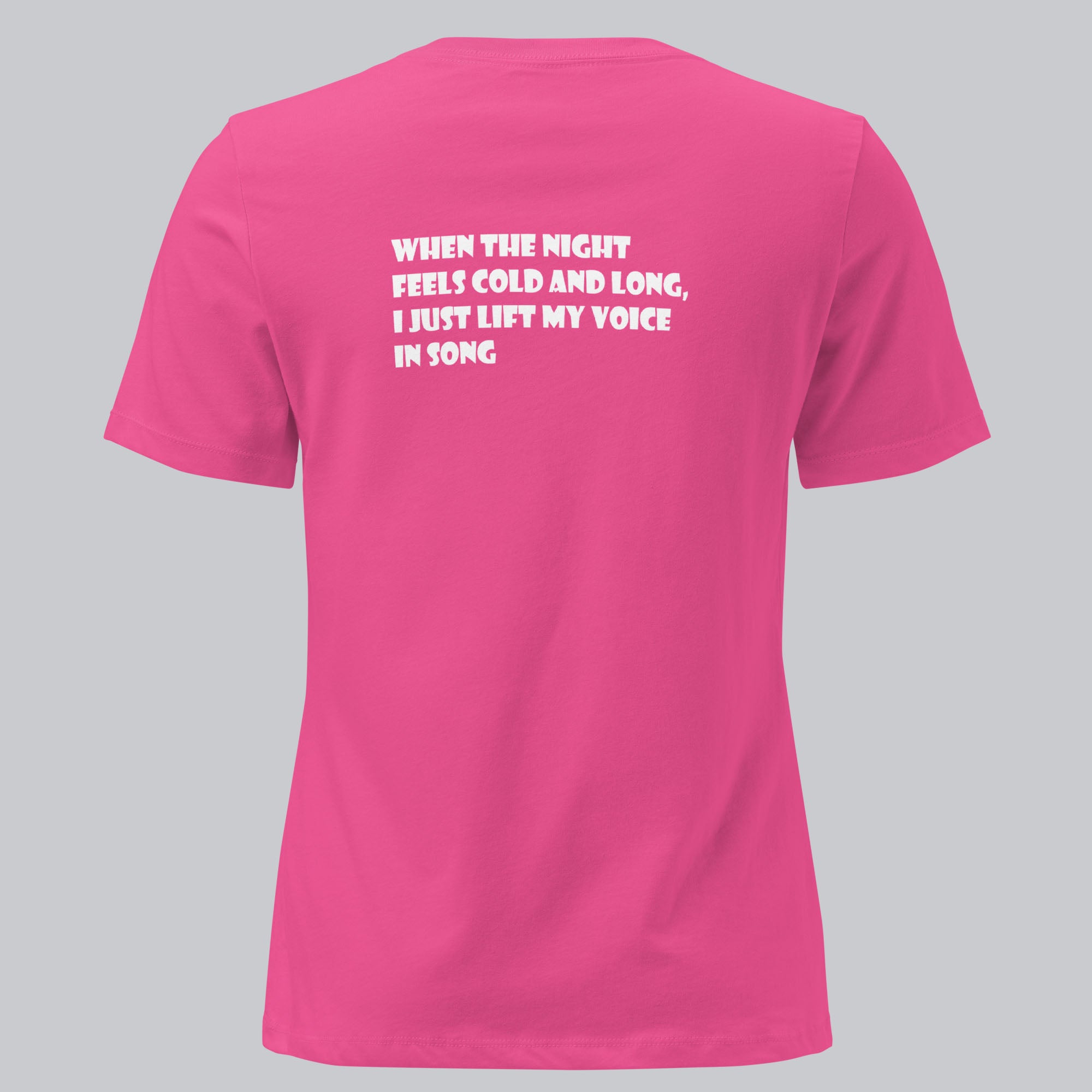 Pink berry Women's tshirt with printed custom music code and custom text