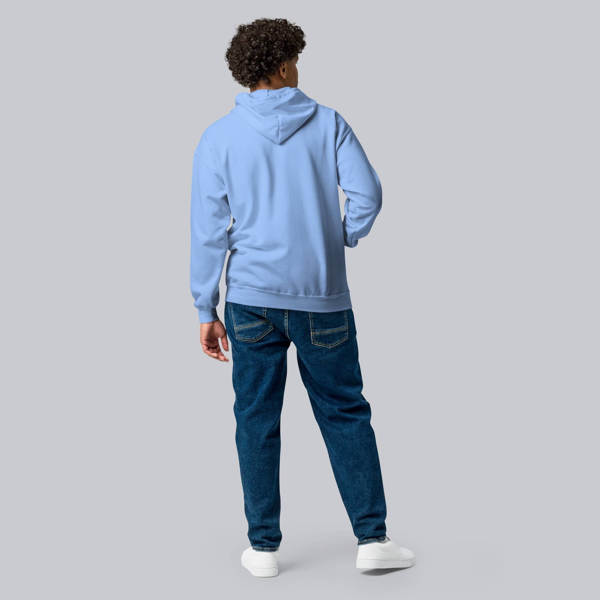 Baby Blue Zip Hoodie with custom Music Code