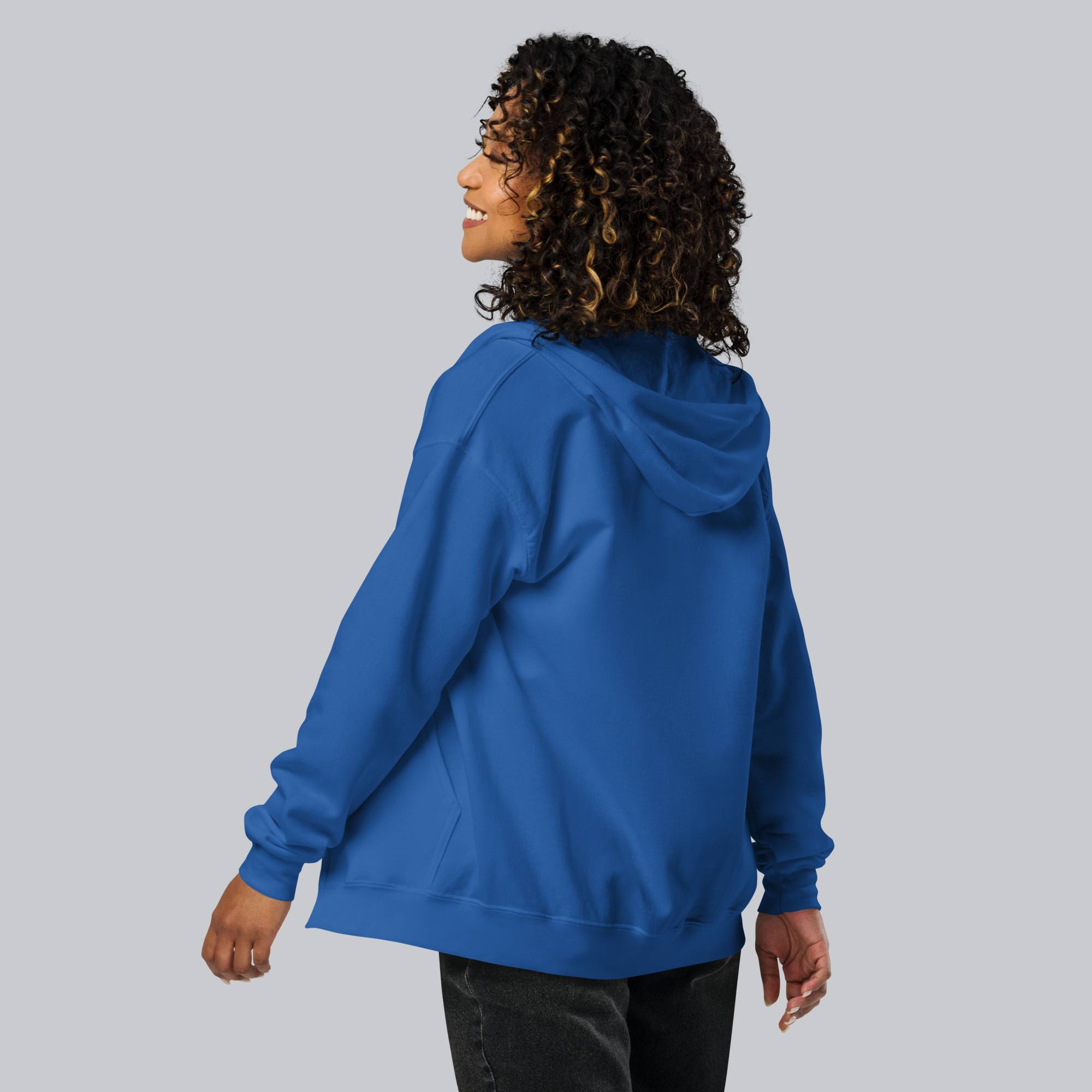 Blue Zip Hoodie with custom Music Code