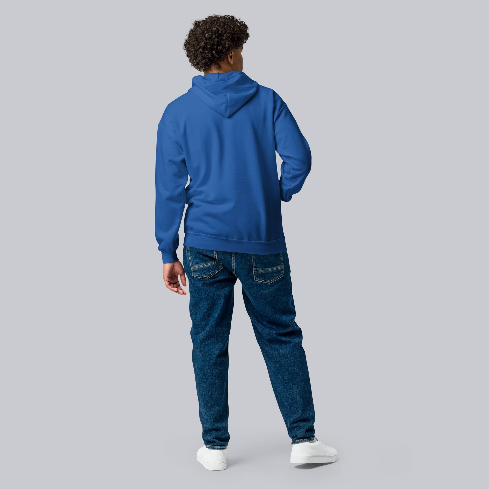 Blue Zip Hoodie with custom Music Code
