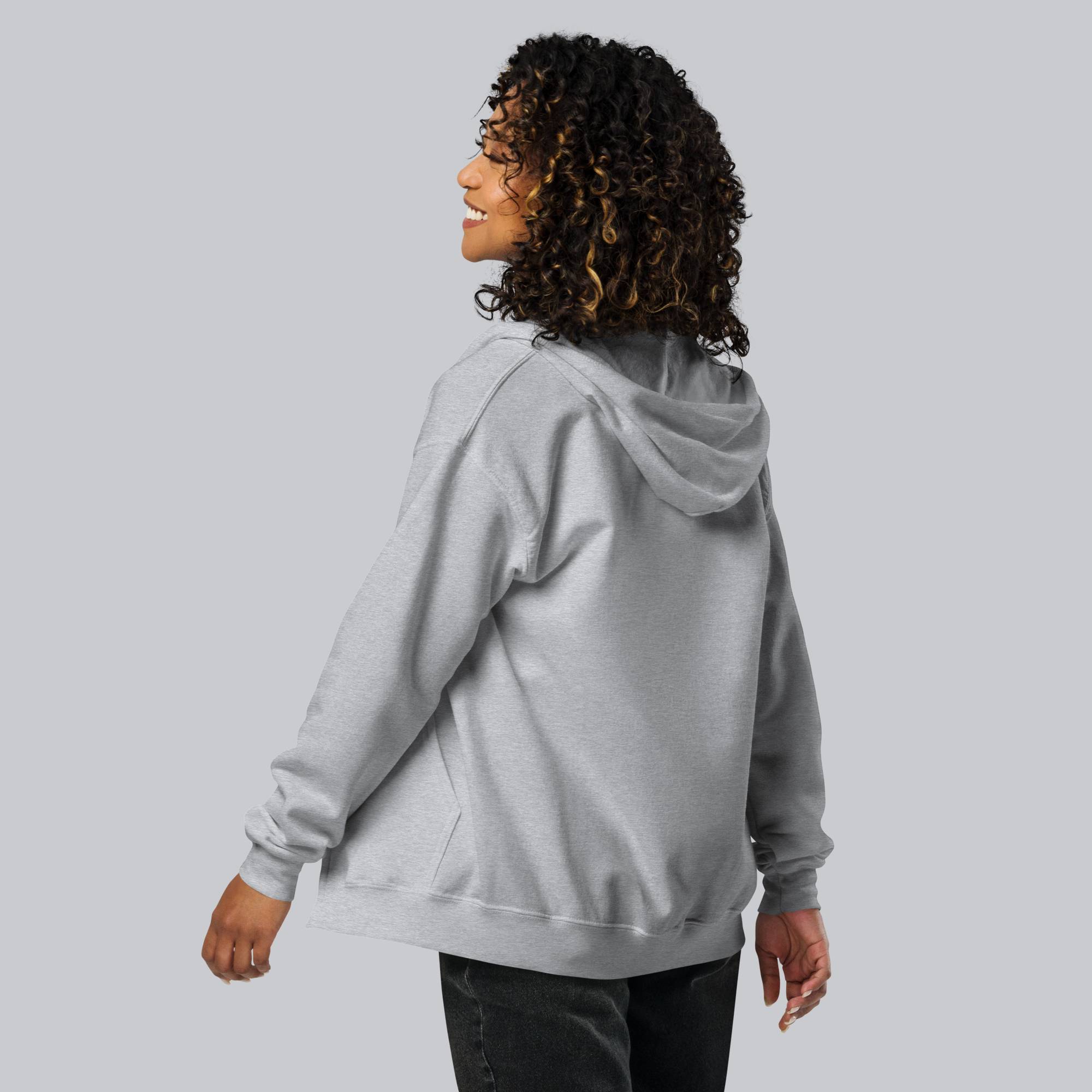 Grey Zip Hoodie with custom Music Code