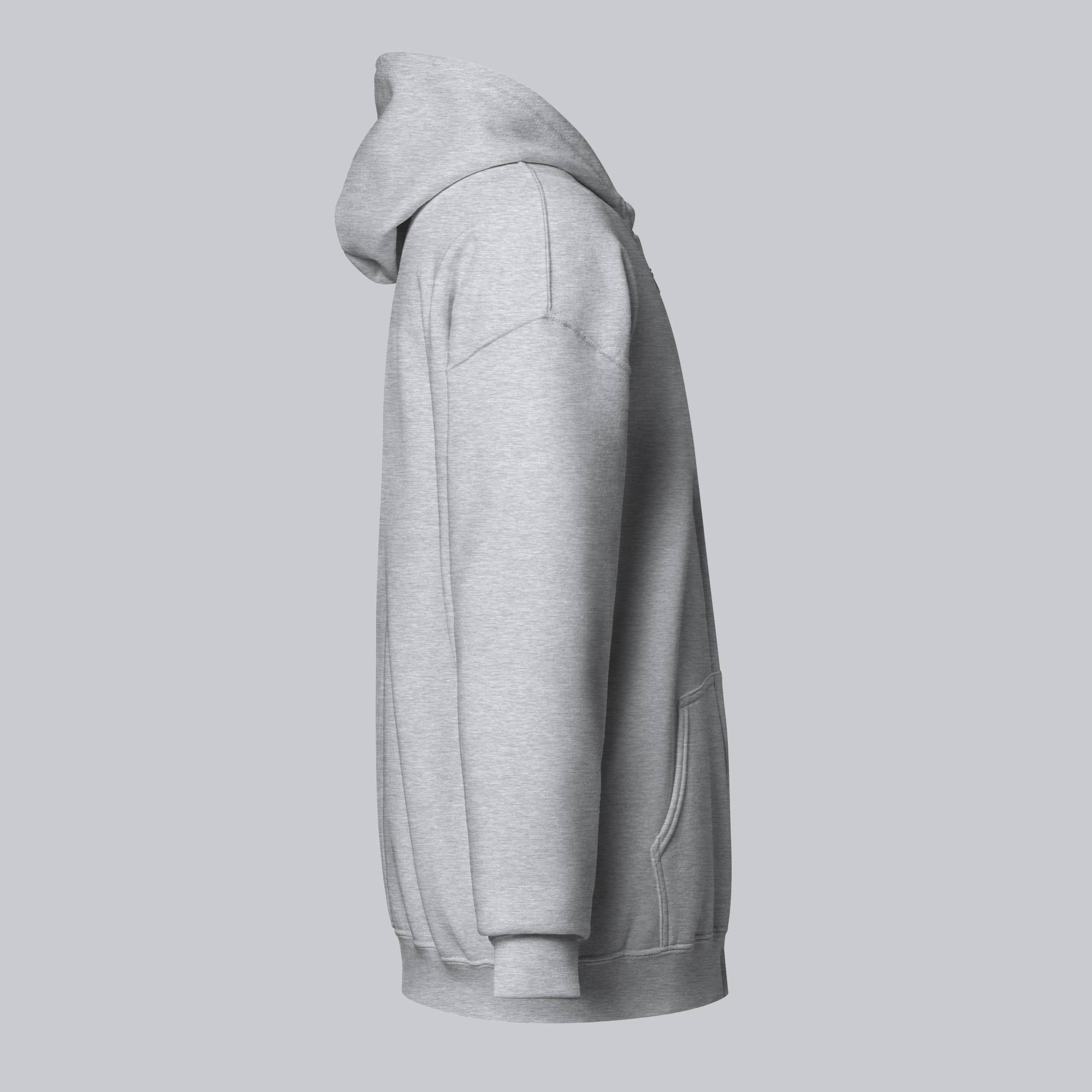 Grey Zip Hoodie with custom Music Code