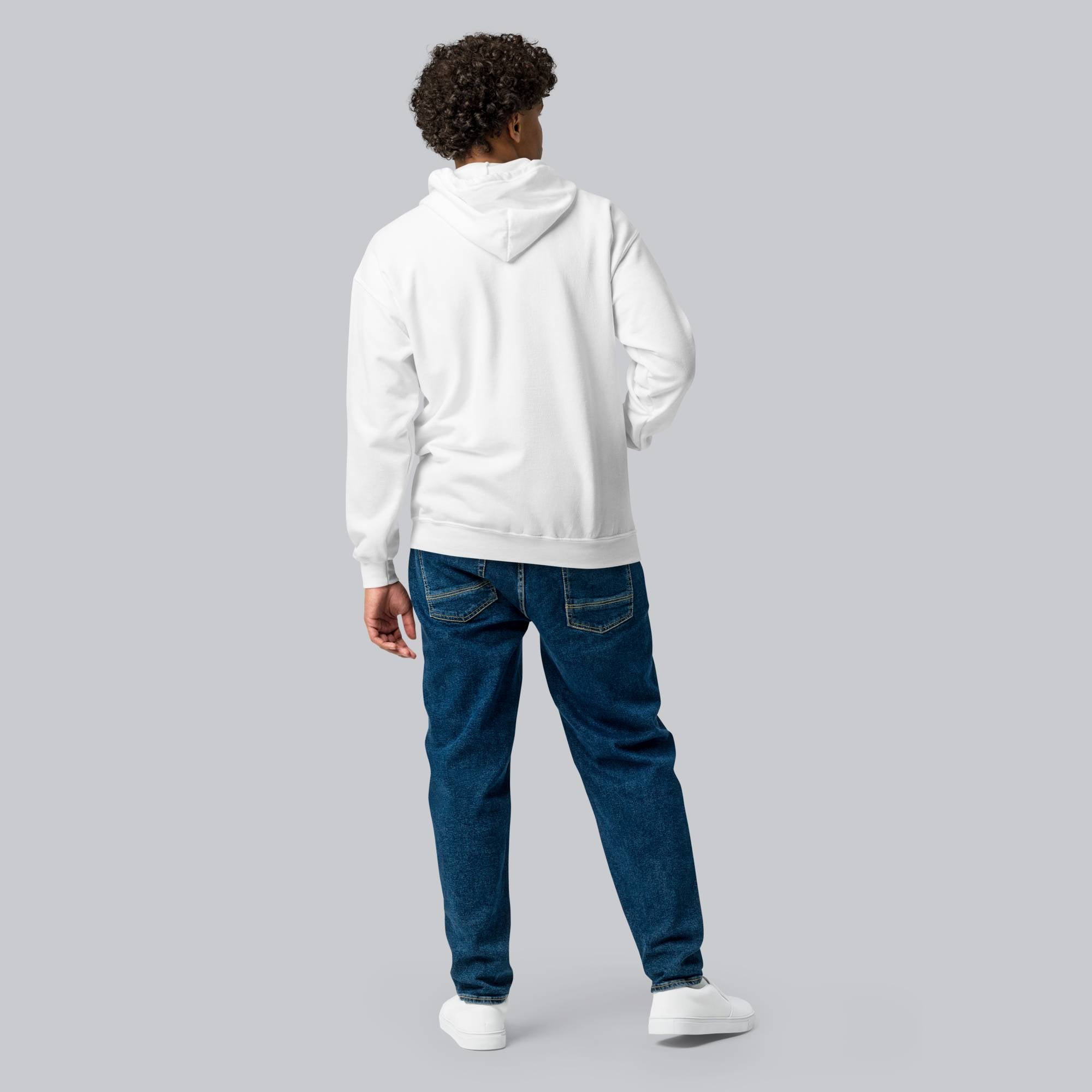 White Zip Hoodie with custom Music Code