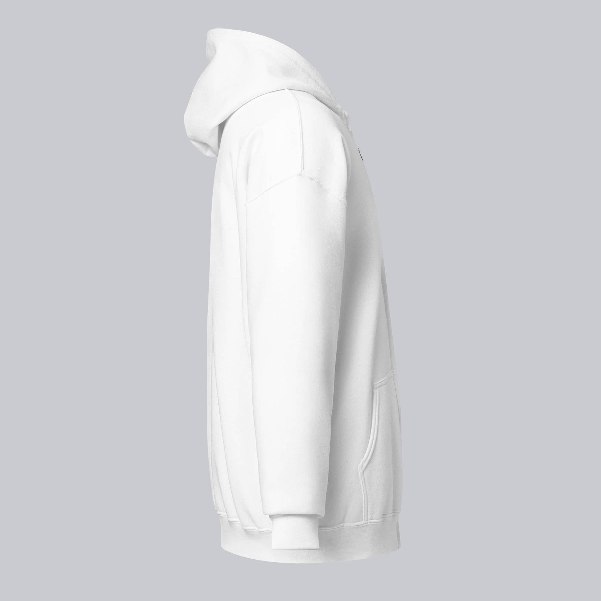 White Zip Hoodie with custom Music Code