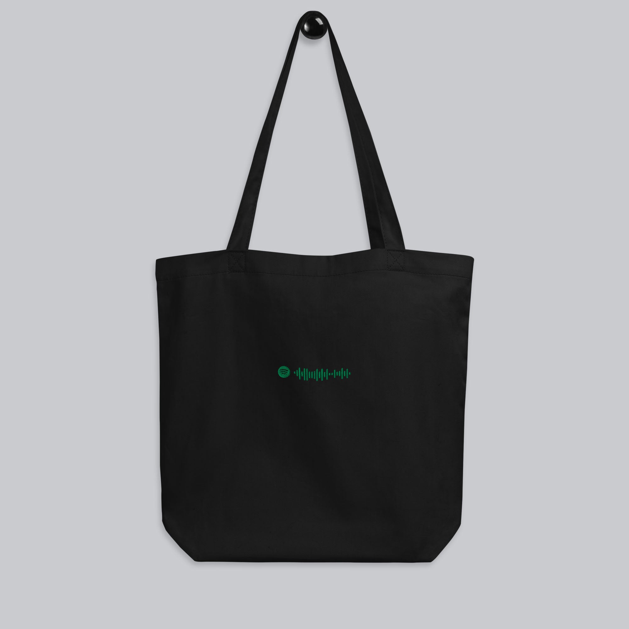 Eco Tote Bag Small Black with custom Music Code of your favorite song
