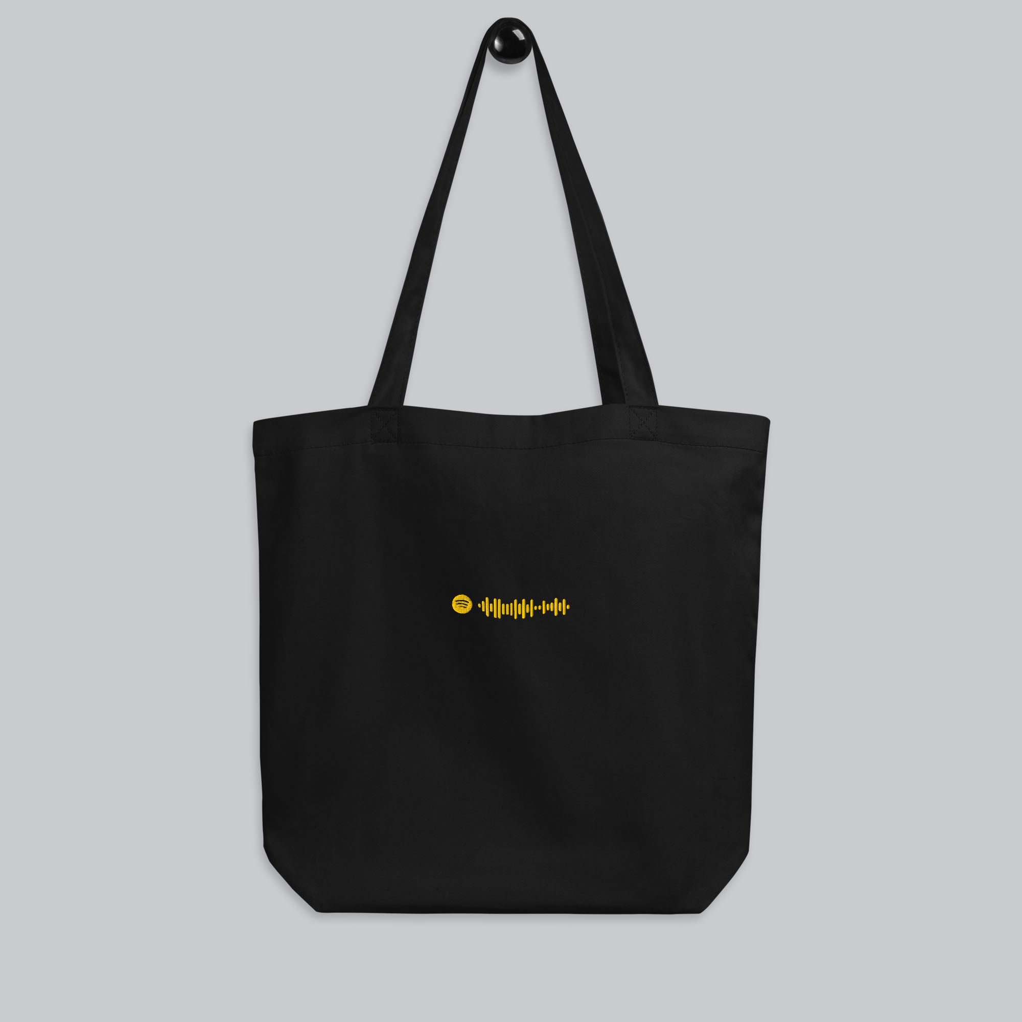Eco Tote Bag Small Black with custom Music Code of your favorite song