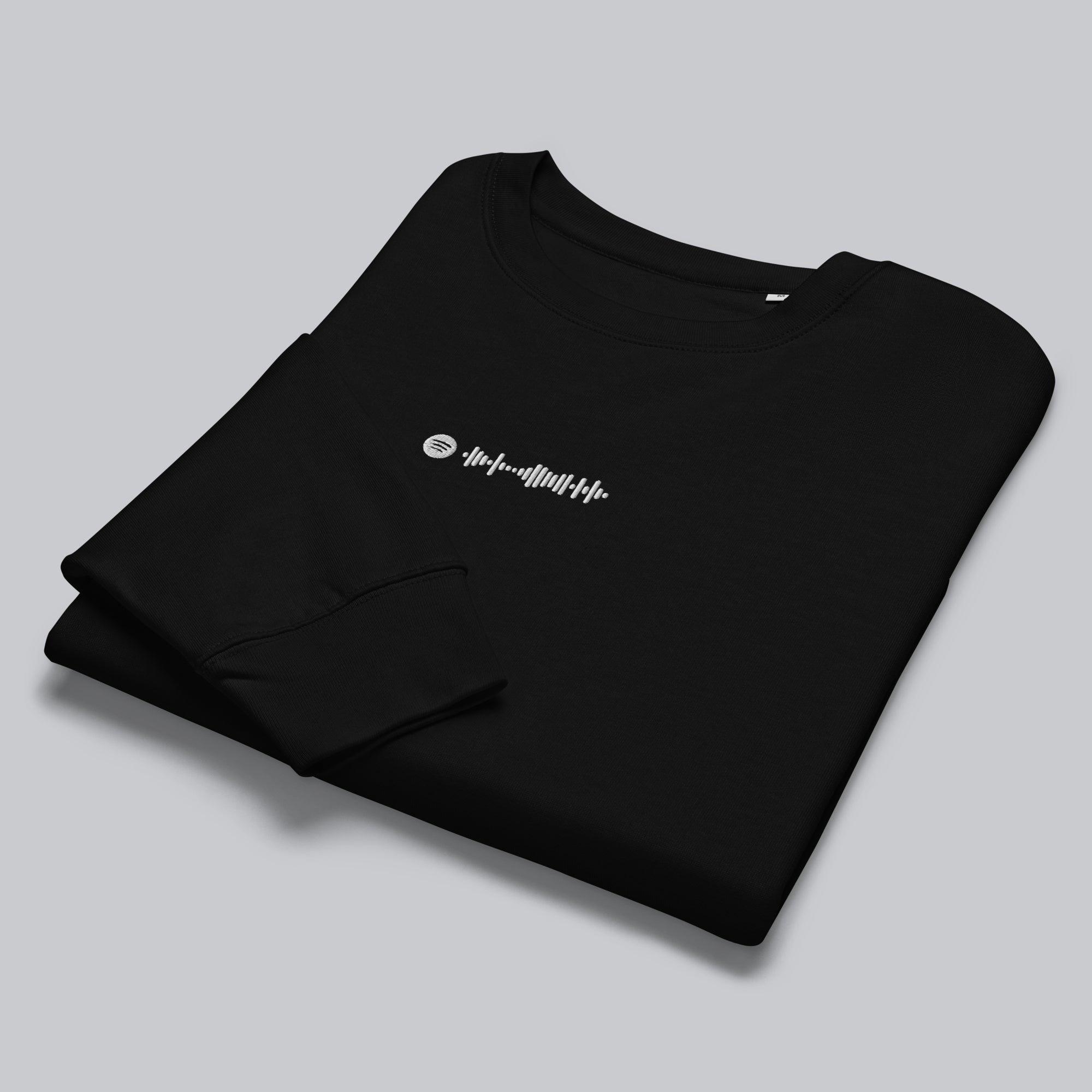 Stanly Stella Organic Women Sweathirt Black with embroidered custom Music Code