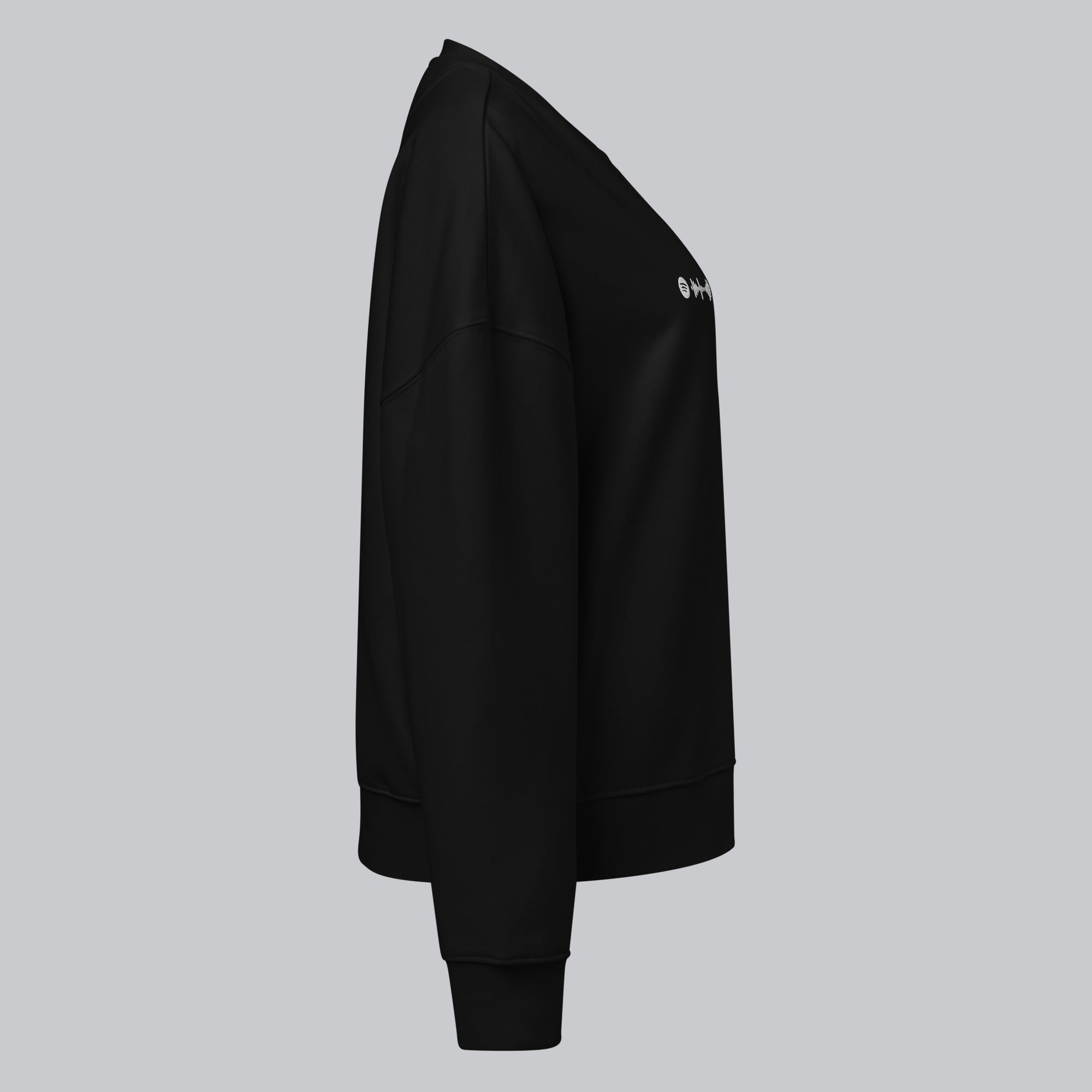 Stanly Stella Organic Women Sweathirt Black with embroidered custom Music Code