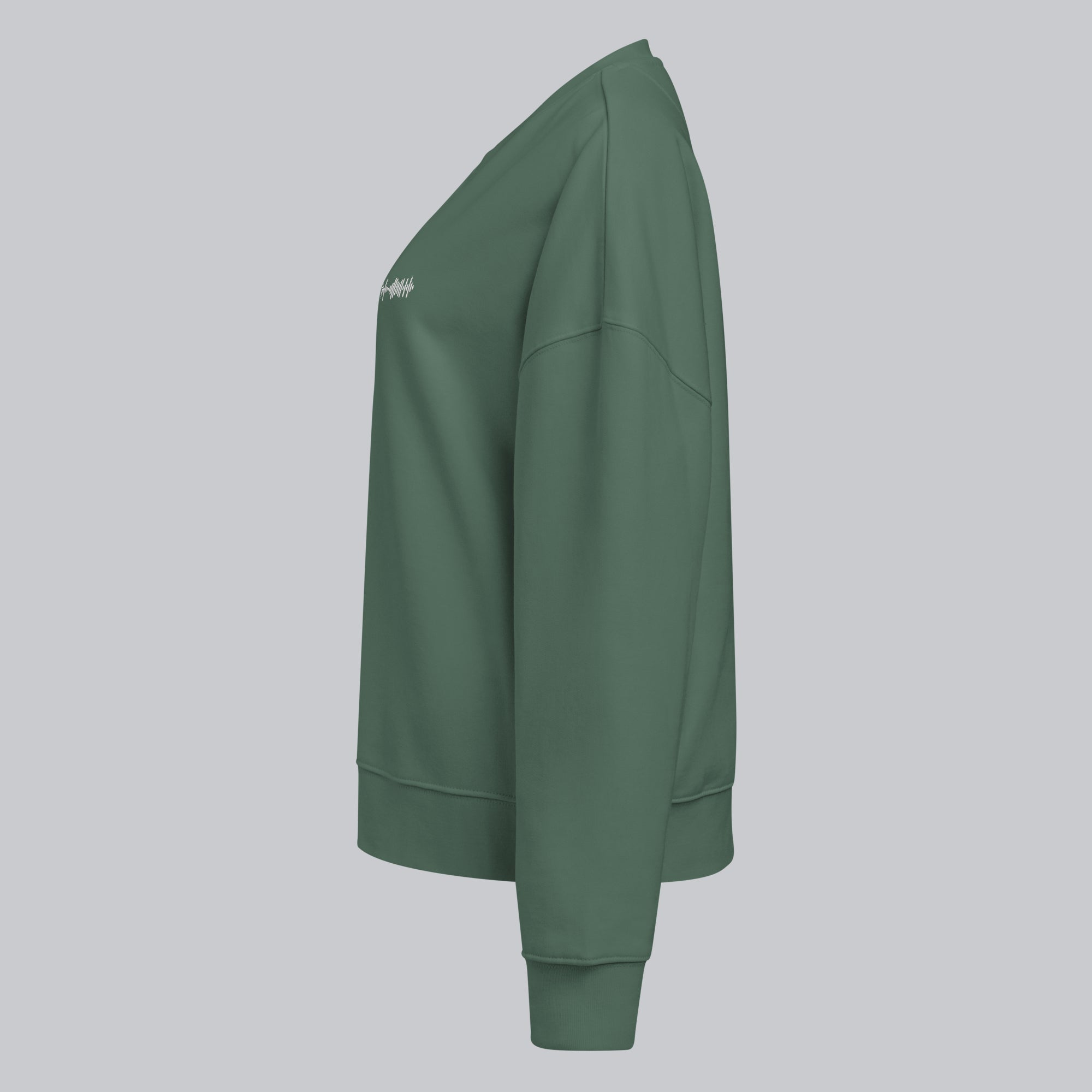 Stanly Stella Organic Women Sweathirt Forest Green with embroidered custom Music Code