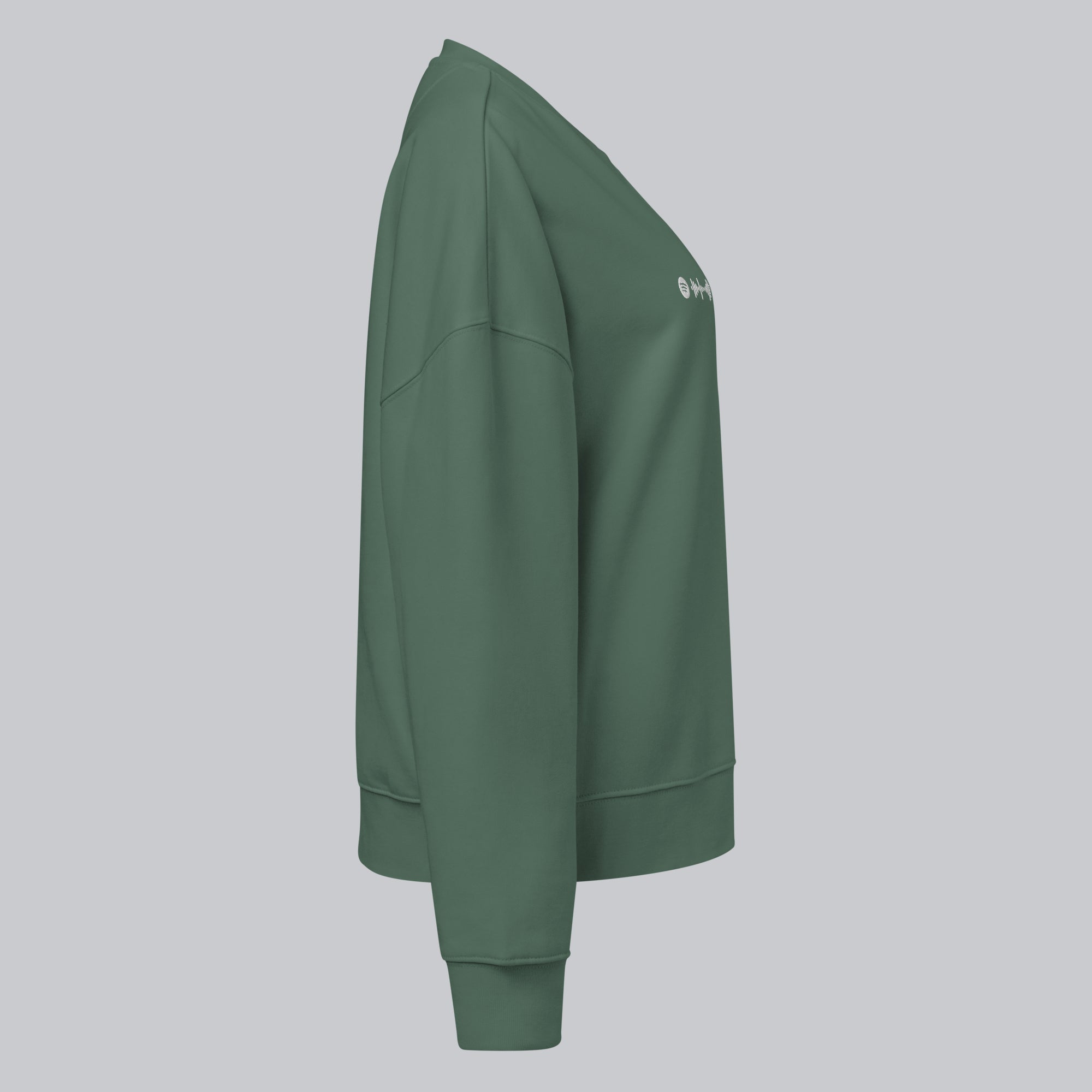 Stanly Stella Organic Women Sweathirt Forest Green with embroidered custom Music Code