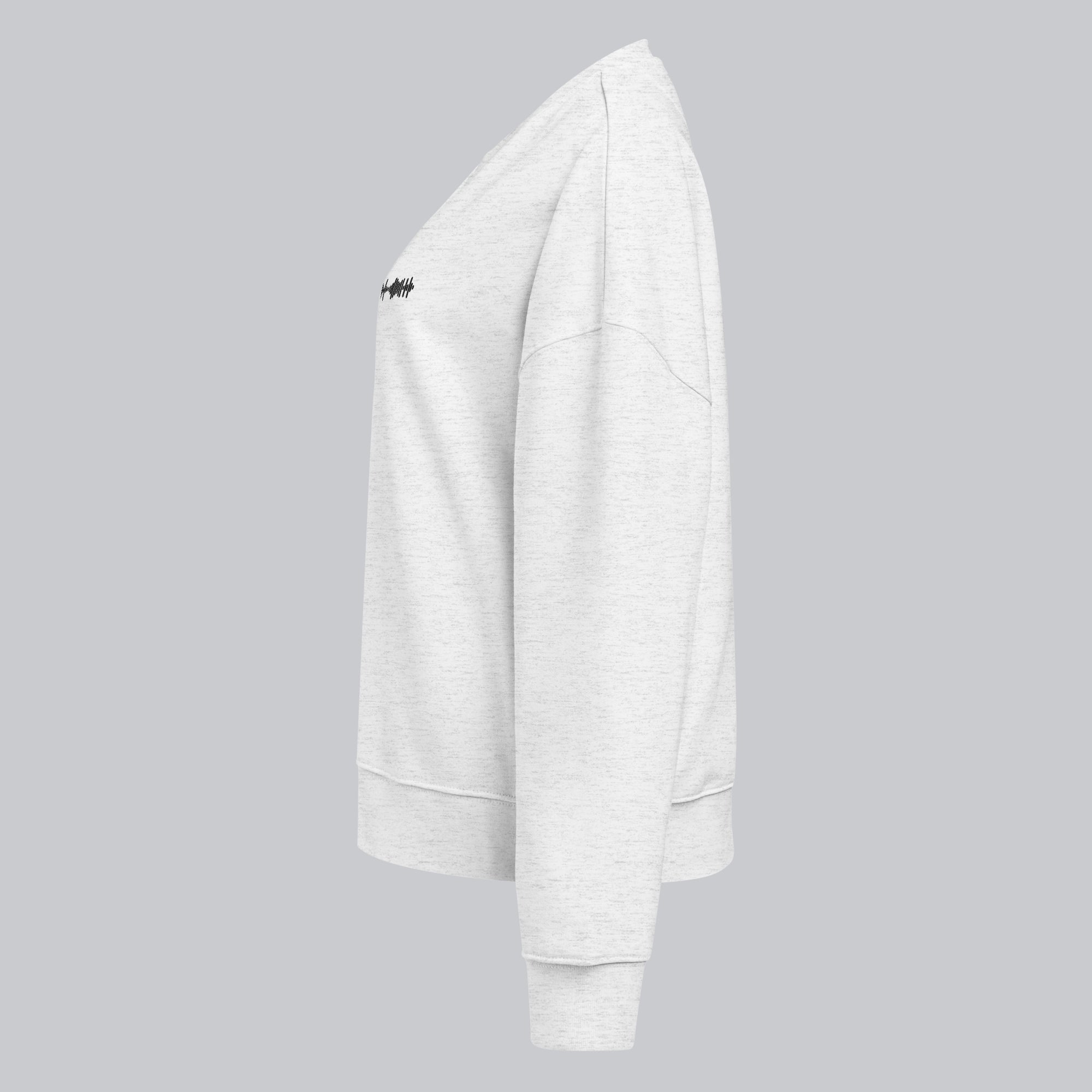 Stanly Stella Organic Women Sweathirt Light Grey with embroidered custom Music Code