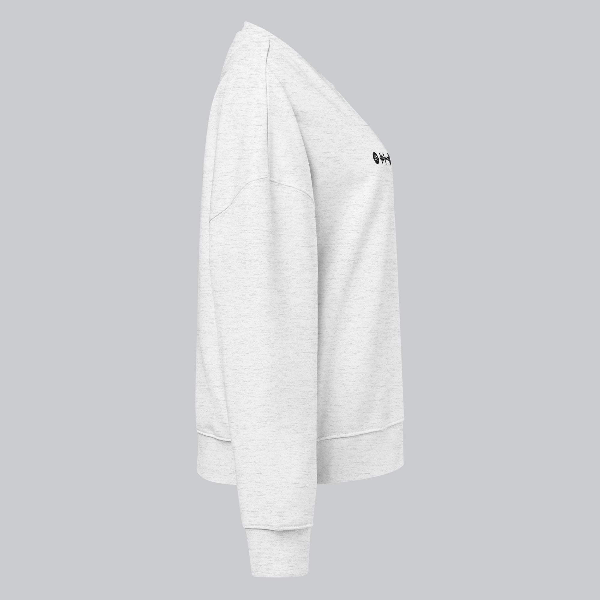 Stanly Stella Organic Women Sweathirt Light Grey with embroidered custom Music Code