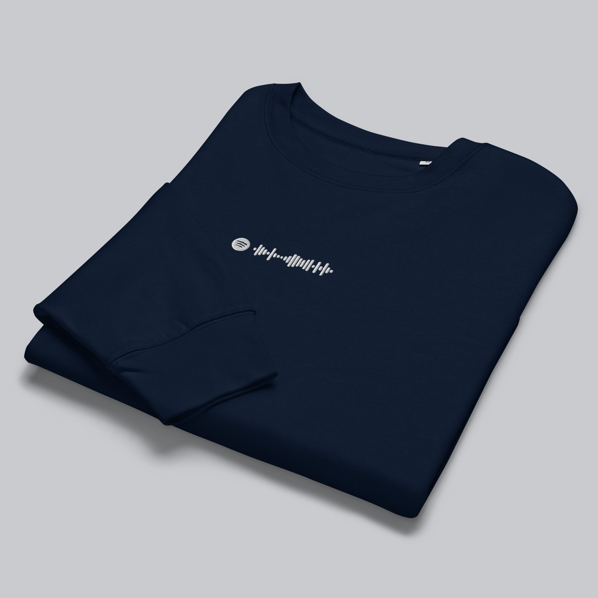 Stanly Stella Organic Women Sweathirt Navy with embroidered custom Music Code