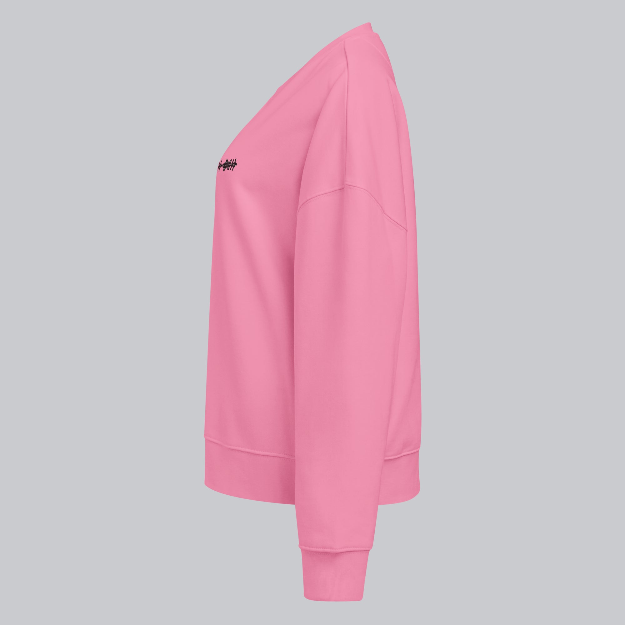 Stanly Stella Organic Women Sweathirt Pink with embroidered custom Music Code