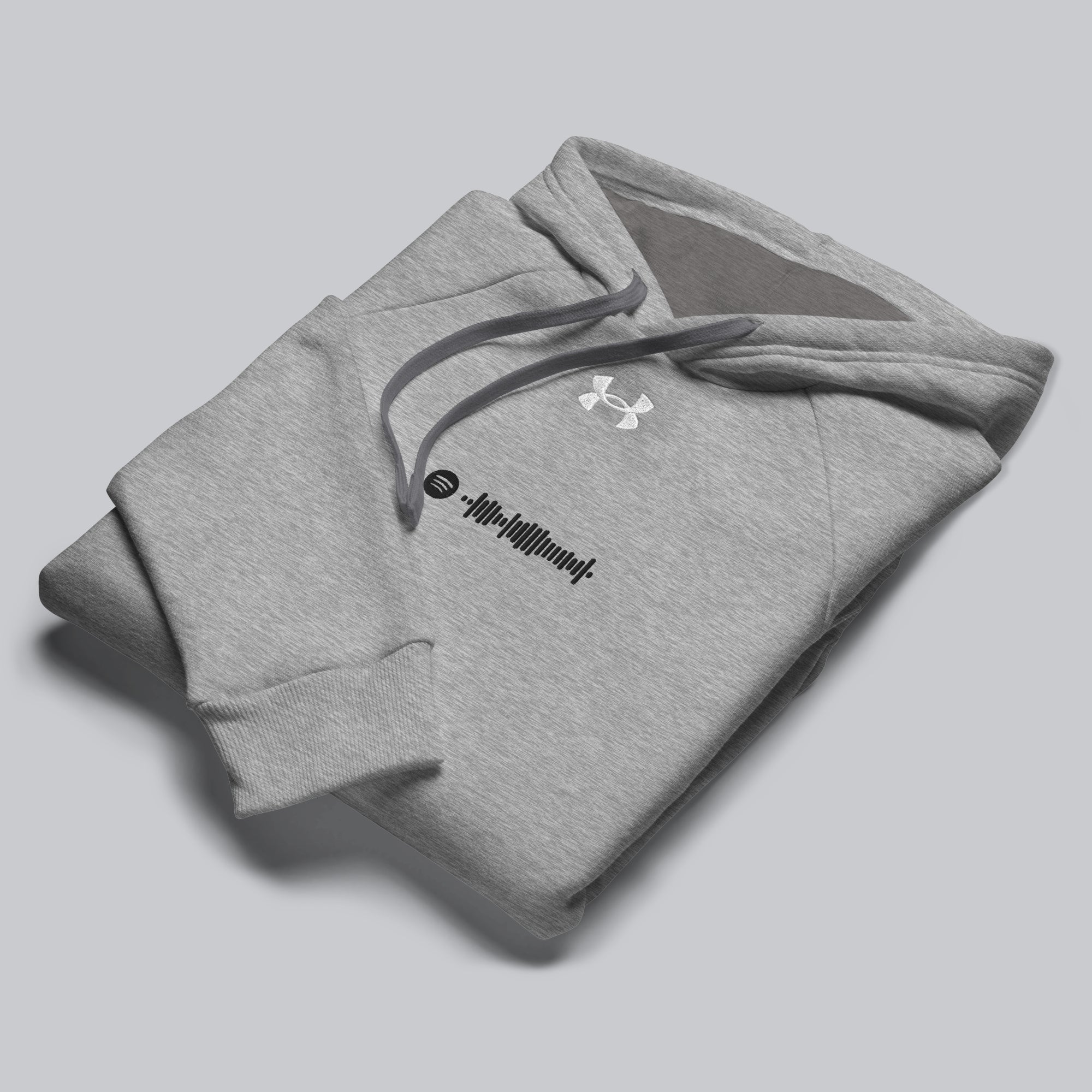 Under Armour Hoodie Grey with Custom Music Code of your favorite song